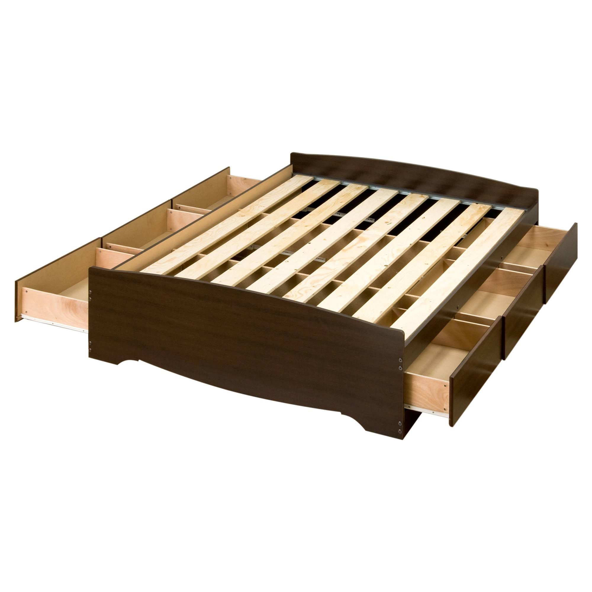 Prepac 6-Drawer Platform Storage Bed, Espresso, Full/Double