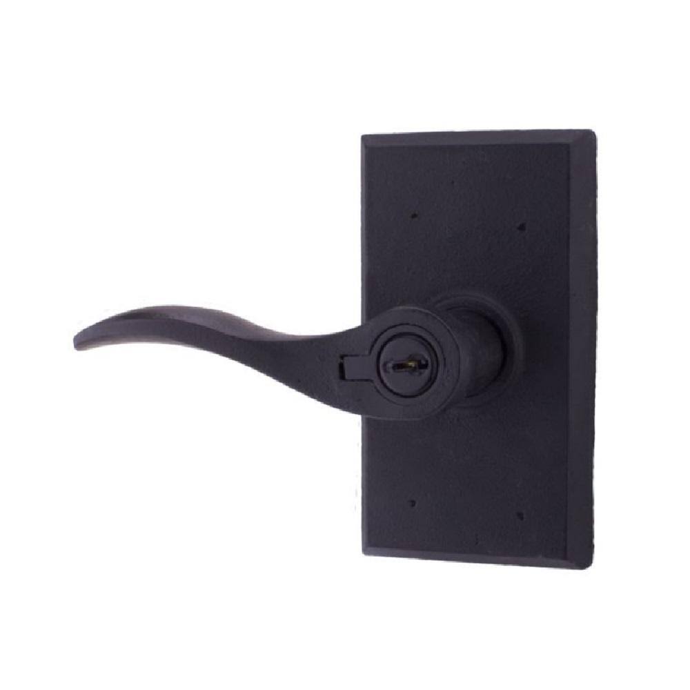 Weslock L7340H2H2SL23 Left Hand Carlow Square Entry Door Lever, Black
