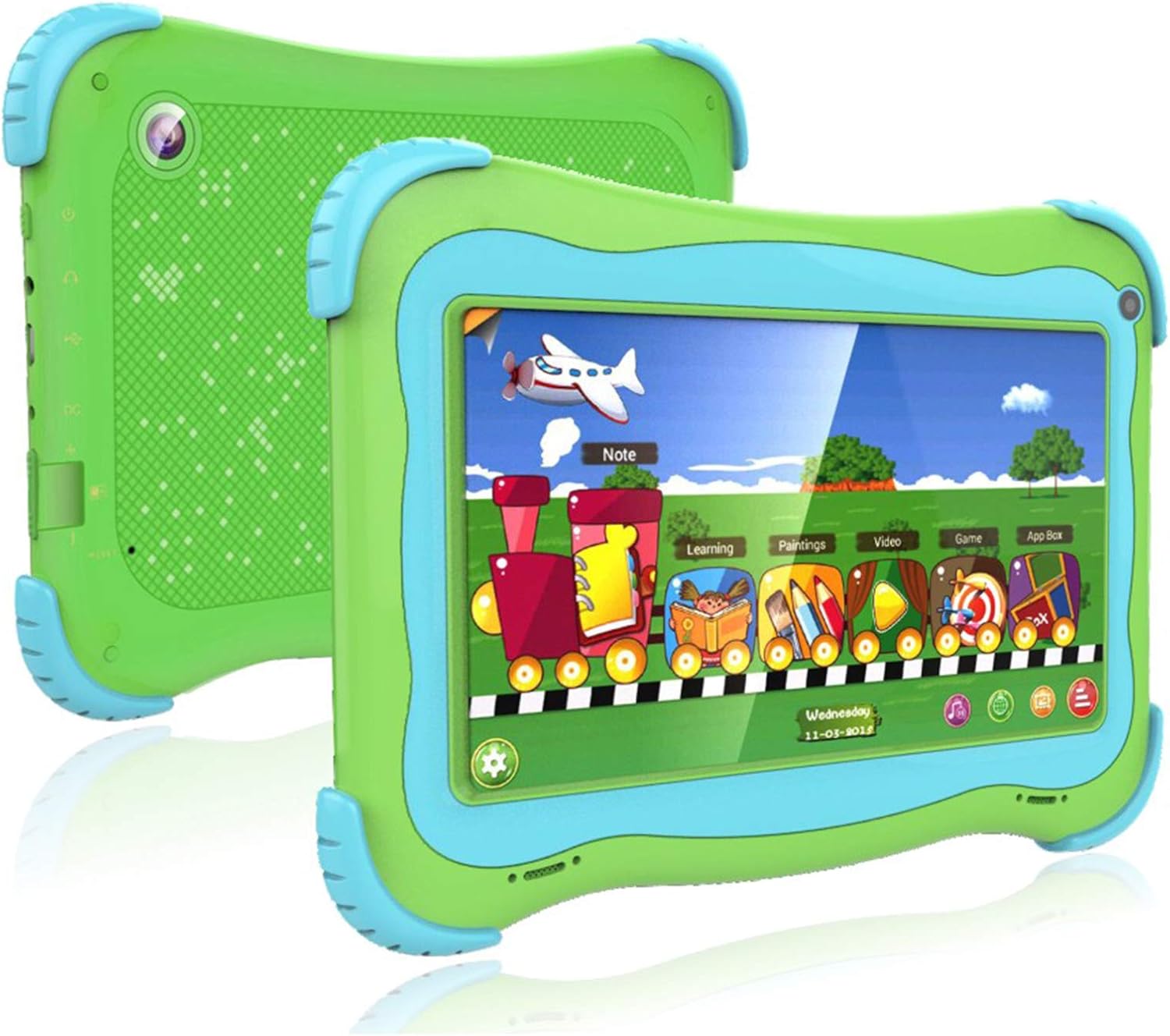 Kids Tablet 7 Android Kids Tablet Toddler Tablet Kids Edition Tablet with WiFi Dual Camera Childrens Tablet 1GB + 32GB Parental Control, Google Play Store (Pink) Pack of 2