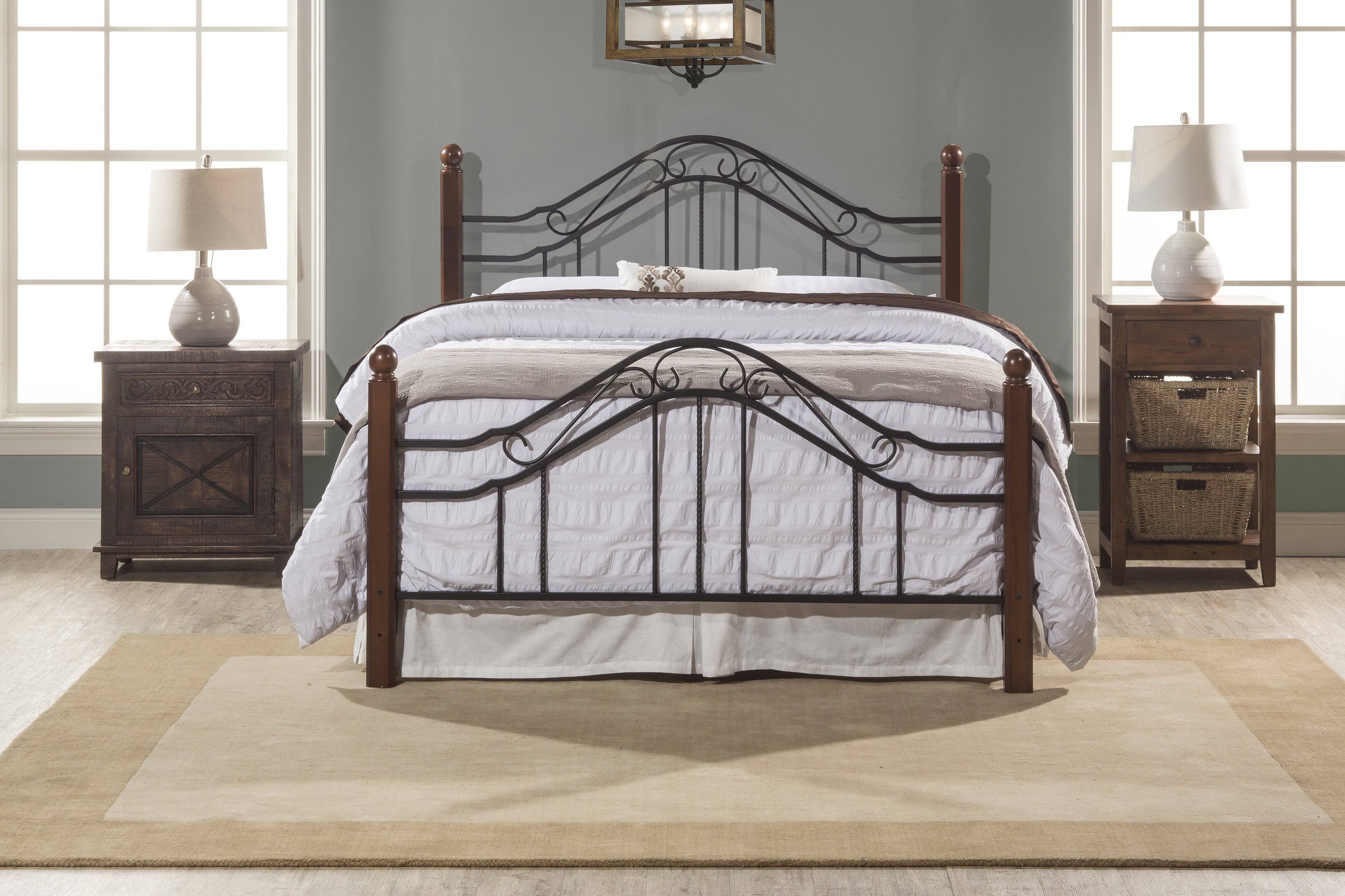 Hillsdale Madison Textured Black Twin Bed Set (Rails Not Included)