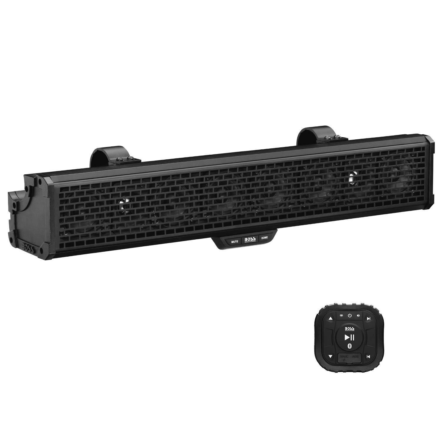 Boss Audio - 27x22 Amplified Bluetooth Soundbar for Side by Sides, UTVs and ATVs - Black Brrc27