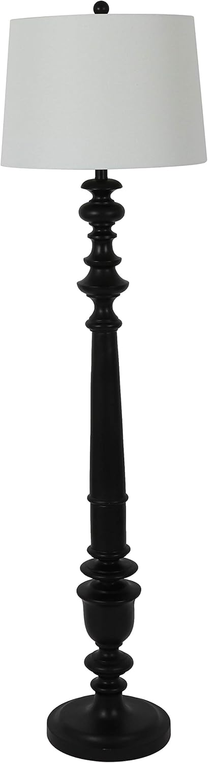 Decor Therapy PL3945 Floor Lamp, 19w 19d 59.5h, Satin Black