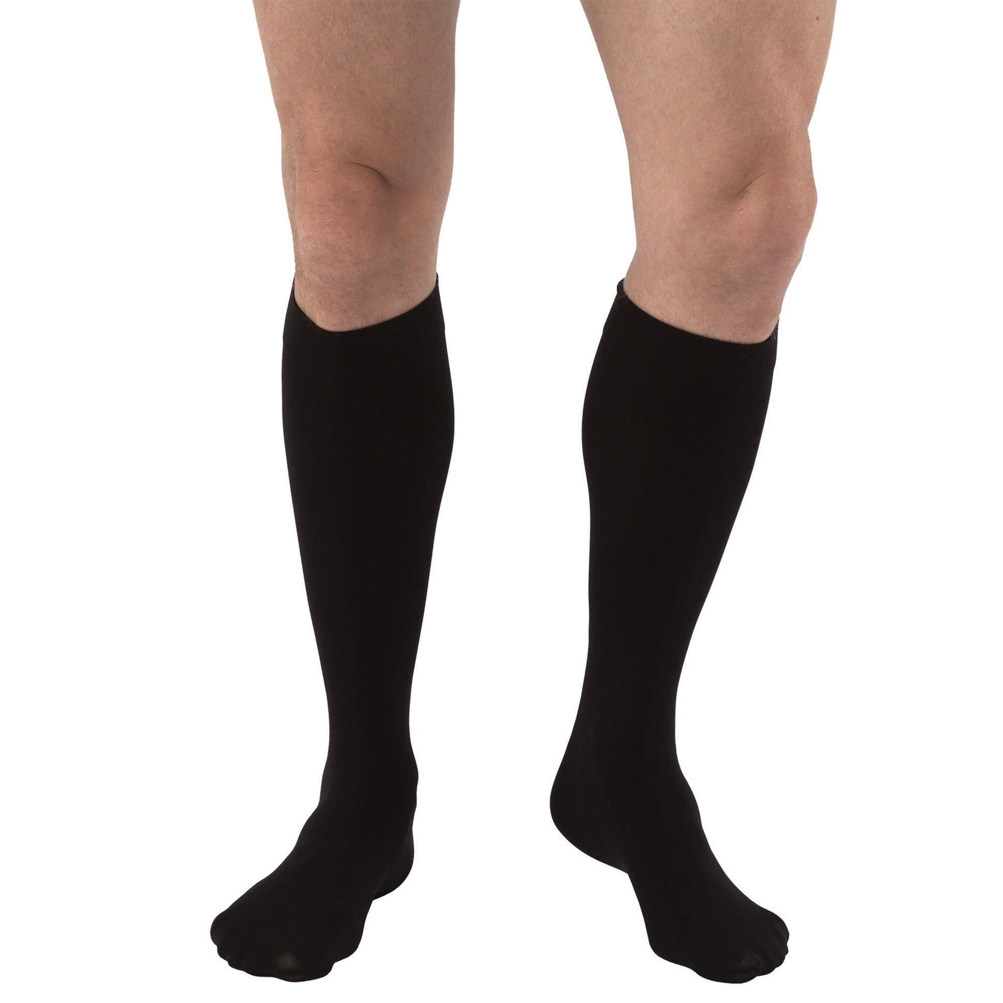 Jobst Relief 20-30 Closed Toe Knee High Compression Stockings w/Band Black Large Full