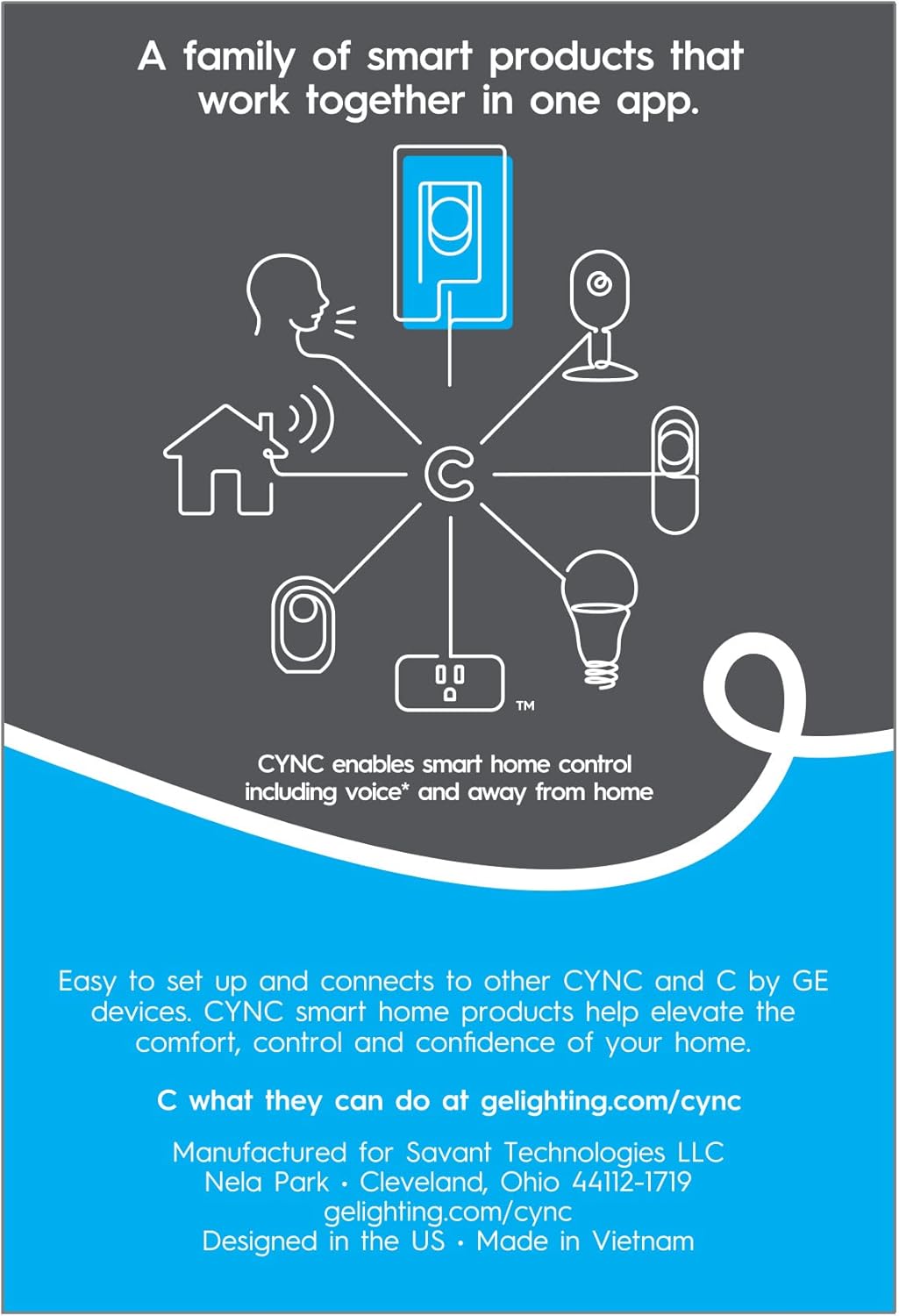 GE CYNC Smart 3-Wire On/Off Button Style Switch with Wi-Fi and Bluetooth, No Neutral Wire Required, Alexa and Google Home Compatible Without Hub, 1-Pack (Packaging May Vary) Pack of 2