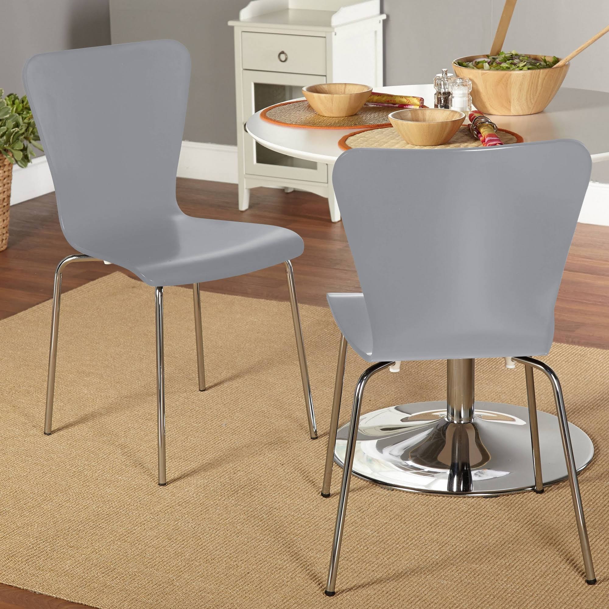 Pavia Stackable Dining Side Chair - Set of 2 Gray