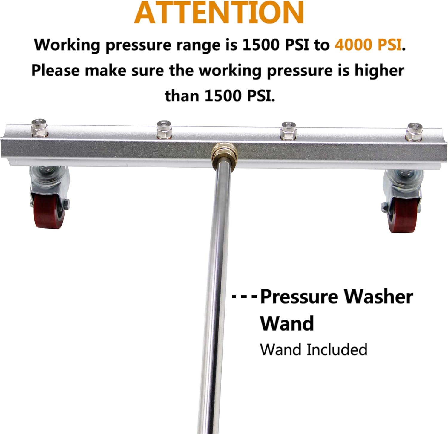 Twinkle Star 16 Inch Pressure Washer Undercarriage Cleaner, Under Car Water Broom with 16