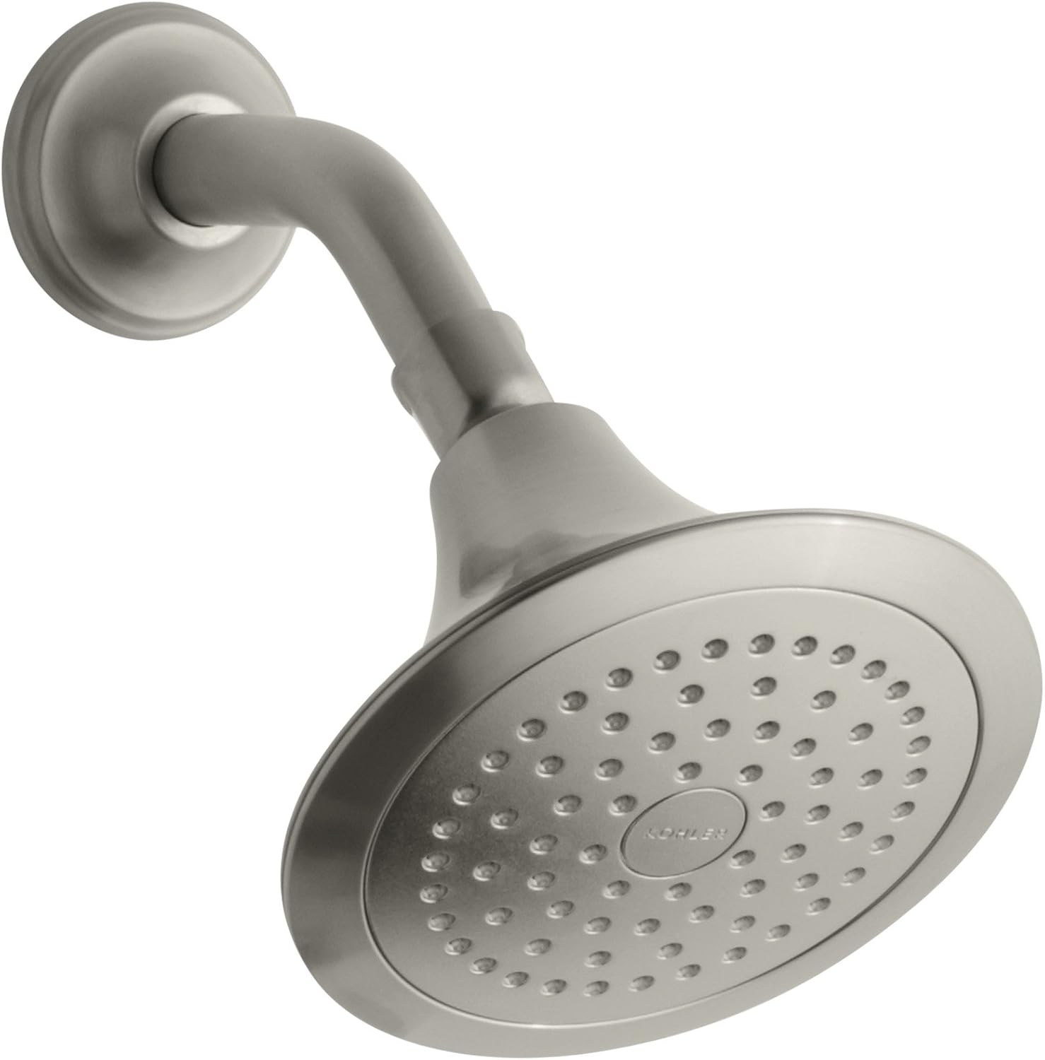 KOHLER K-10282-AK-CP Forte 2.5 GPM Single-Function Wall-Mount Showerhead With Katalyst Spray, Polished Chrome Pack of 2