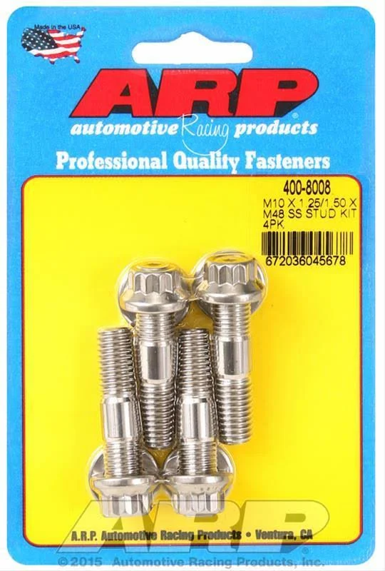 ARP 400-8008 - M10 x 1.25/1.50 x 48mm Broached Stud Kit 4pcs