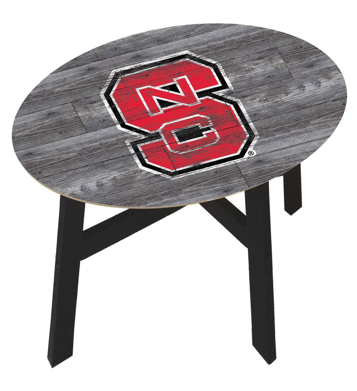 Fan Creations NC State Wolfpack Distressed Wood Logo Side Table