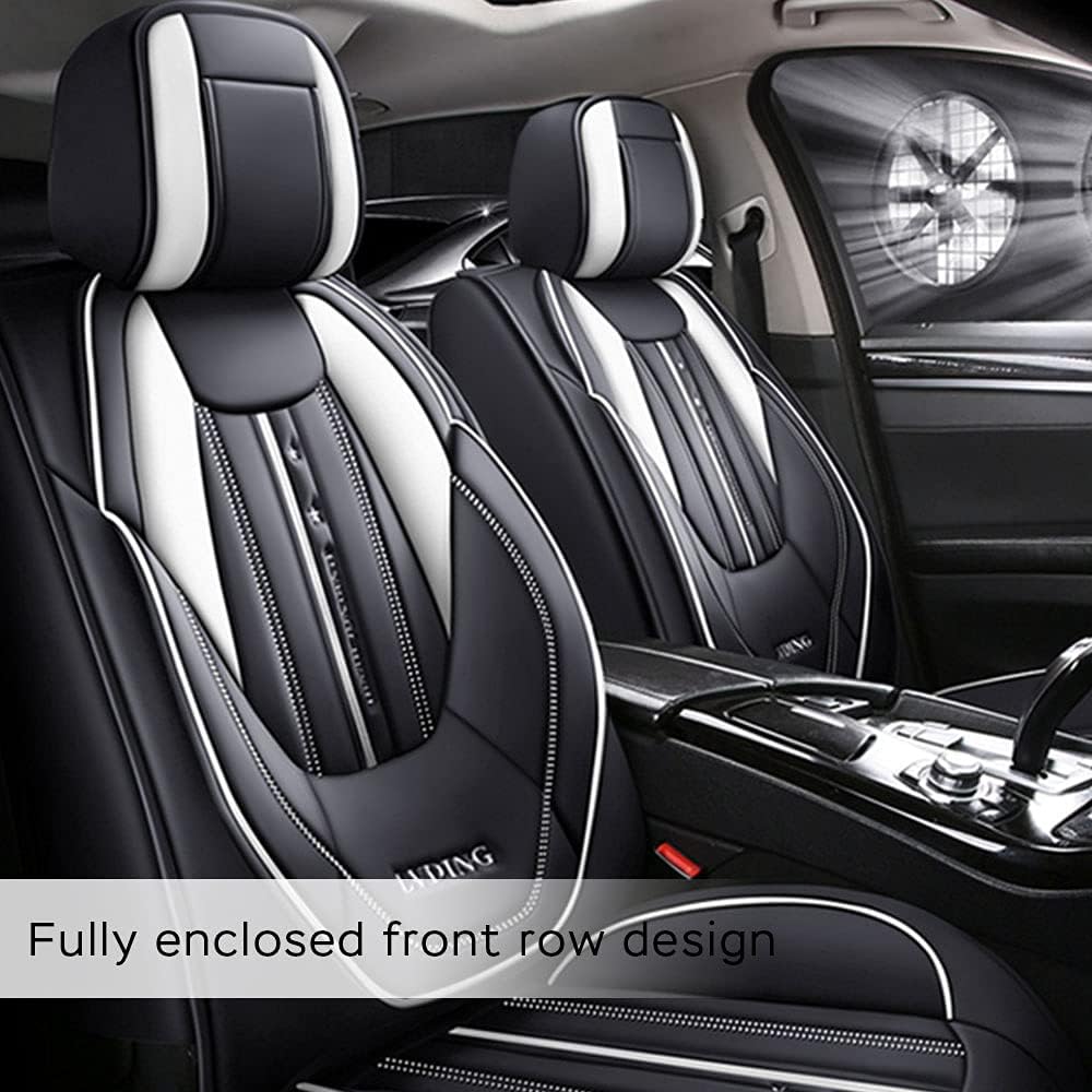 Blackwheel Car Seat Covers for Ford F-150 SVT Raptor 2010-2014 Luxury Seat Decorate Compatible Airbag Seat Cushion Cover 5-Seat