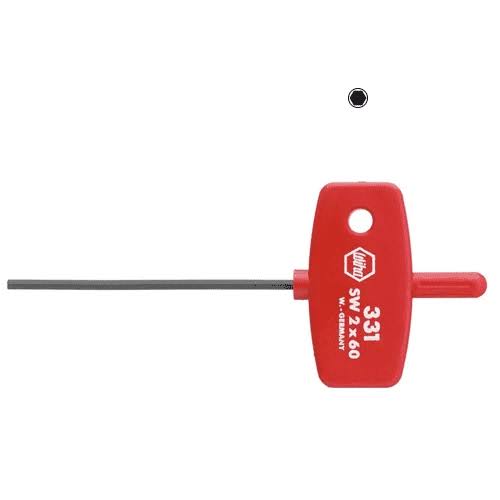 Wiha L-Key with Key Handle Hex , Black Oxidised 331, 210-5044 L-Key with Key Handle Hex 331 3.0mm