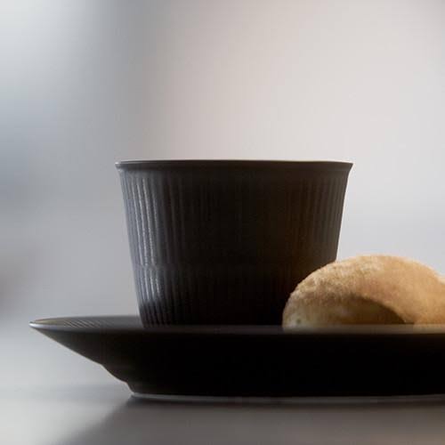 Royal Copenhagen Black Fluted Salad Plate