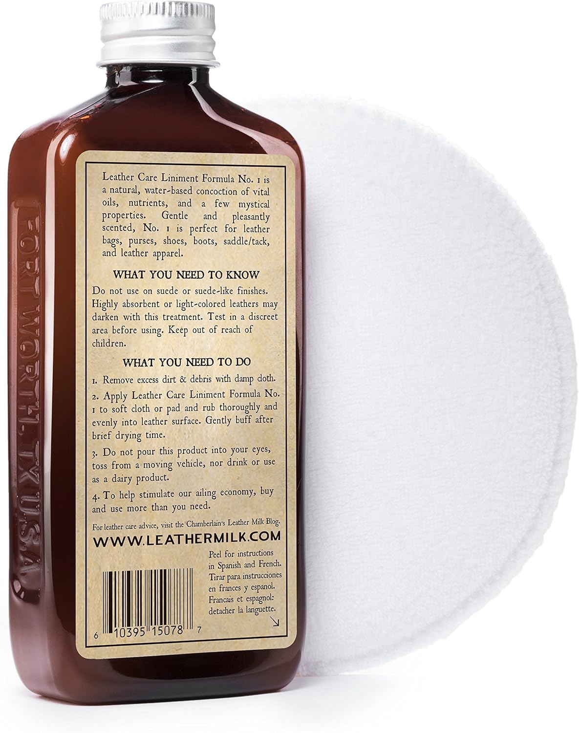 Chamberlain's Leather Milk Conditioner and Cleaner Kit - No. 1-2 Conditioner + Cleaner Kit - All Natural, Non-Toxic Leather Care. 2 Sizes. Made in the USA. Includes 2 Premium Restoration Pads! 12 OZ Pack of 2