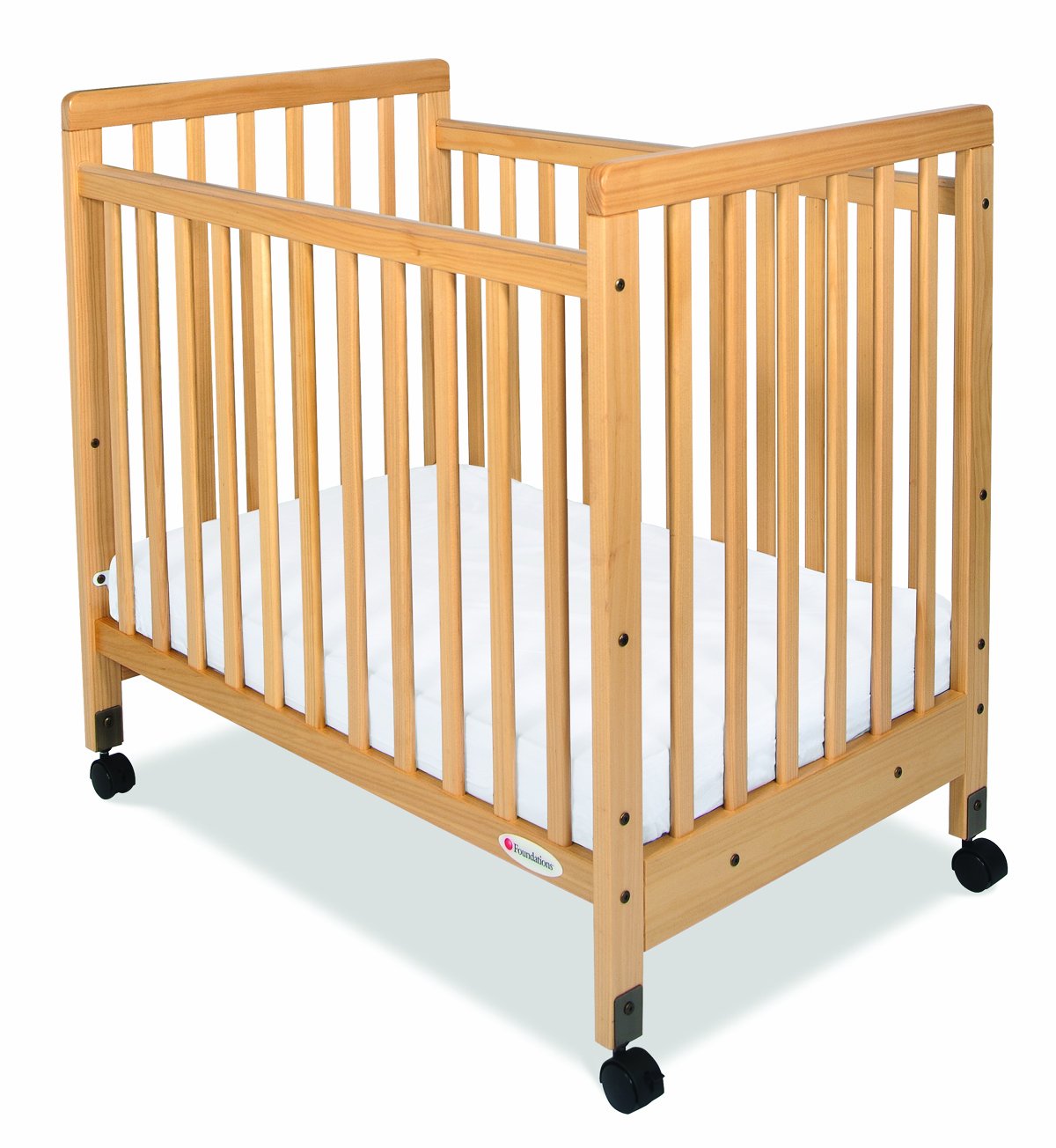 Foundations SafetyCraft Compact Size Slatted Crib, Natural