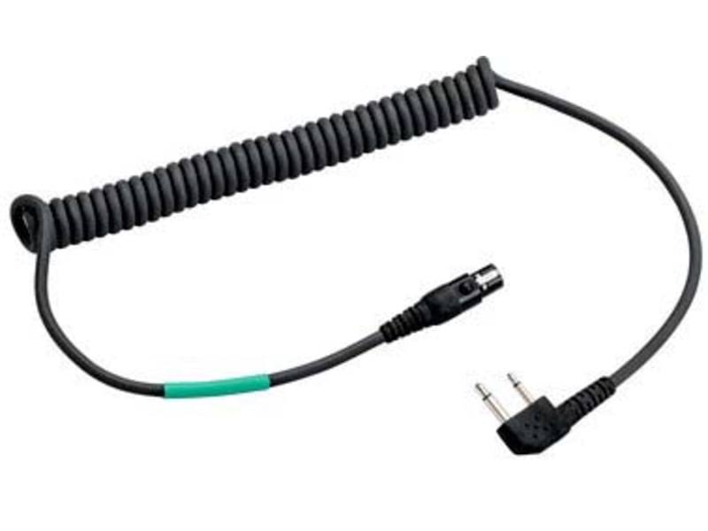 Peltor FLX2 Cable, Icom 2-Pin Angled, Black, FLX2-35