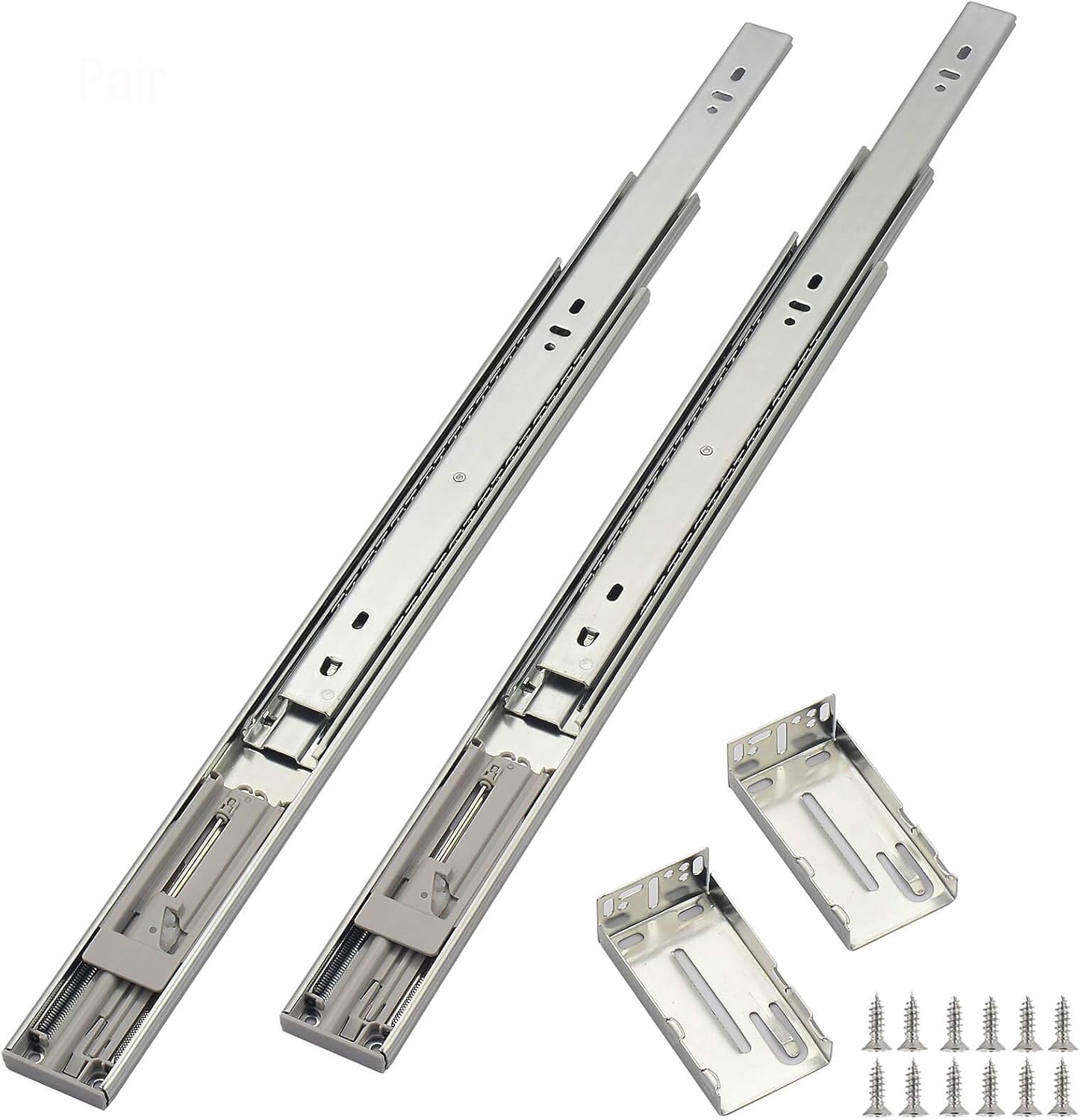 Soft Close Drawer Slides with Brackets 18 Inch (5 Pairs), Full Extension Ball Bearing Side Mount Drawer Slides for Cabinets with Face Frame