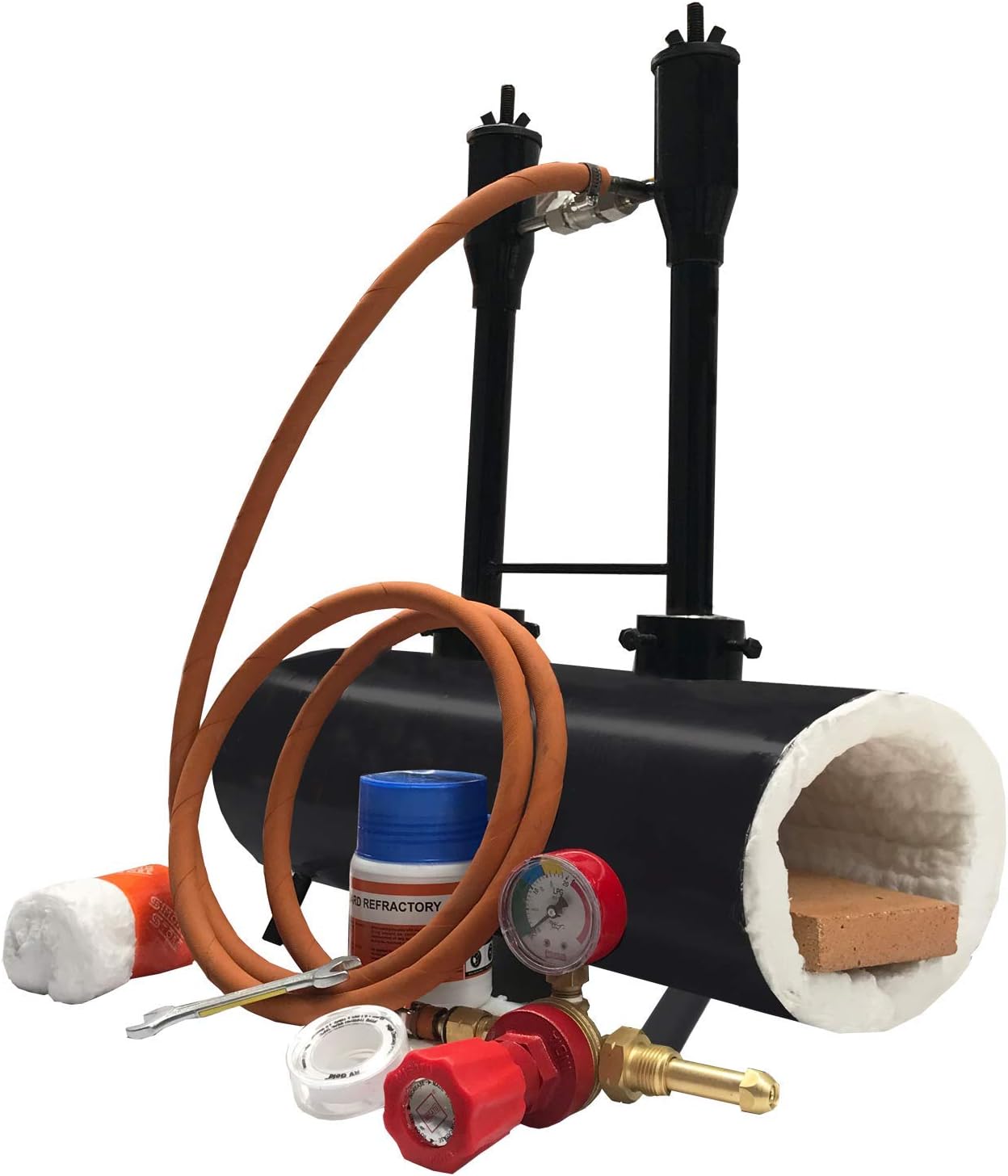 Portable Propane Gas Forge Double Burner Knife and Tool Making Blacksmith Farrier Forge