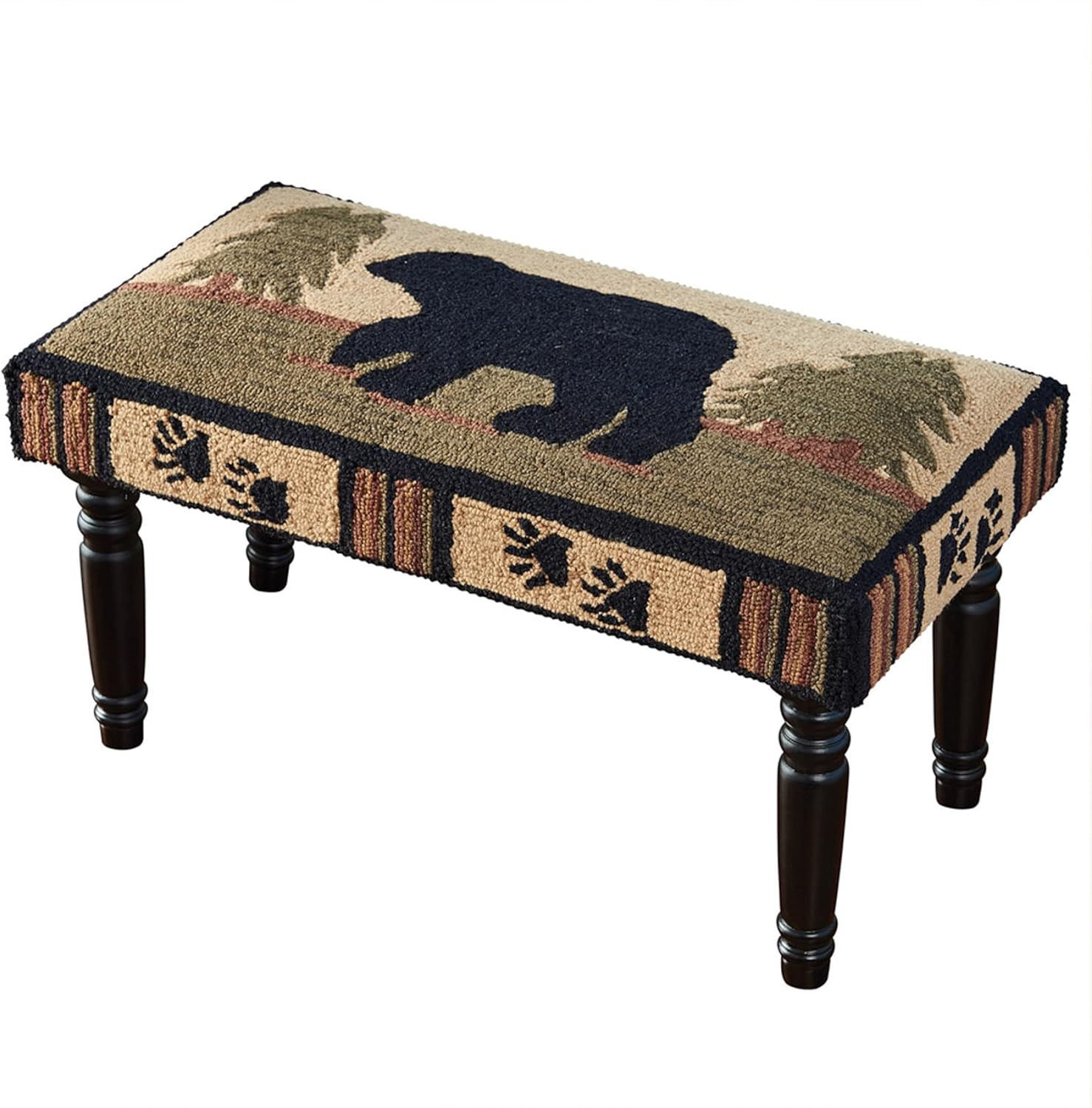 Park Designs Adirondack Bear Hooked Bench