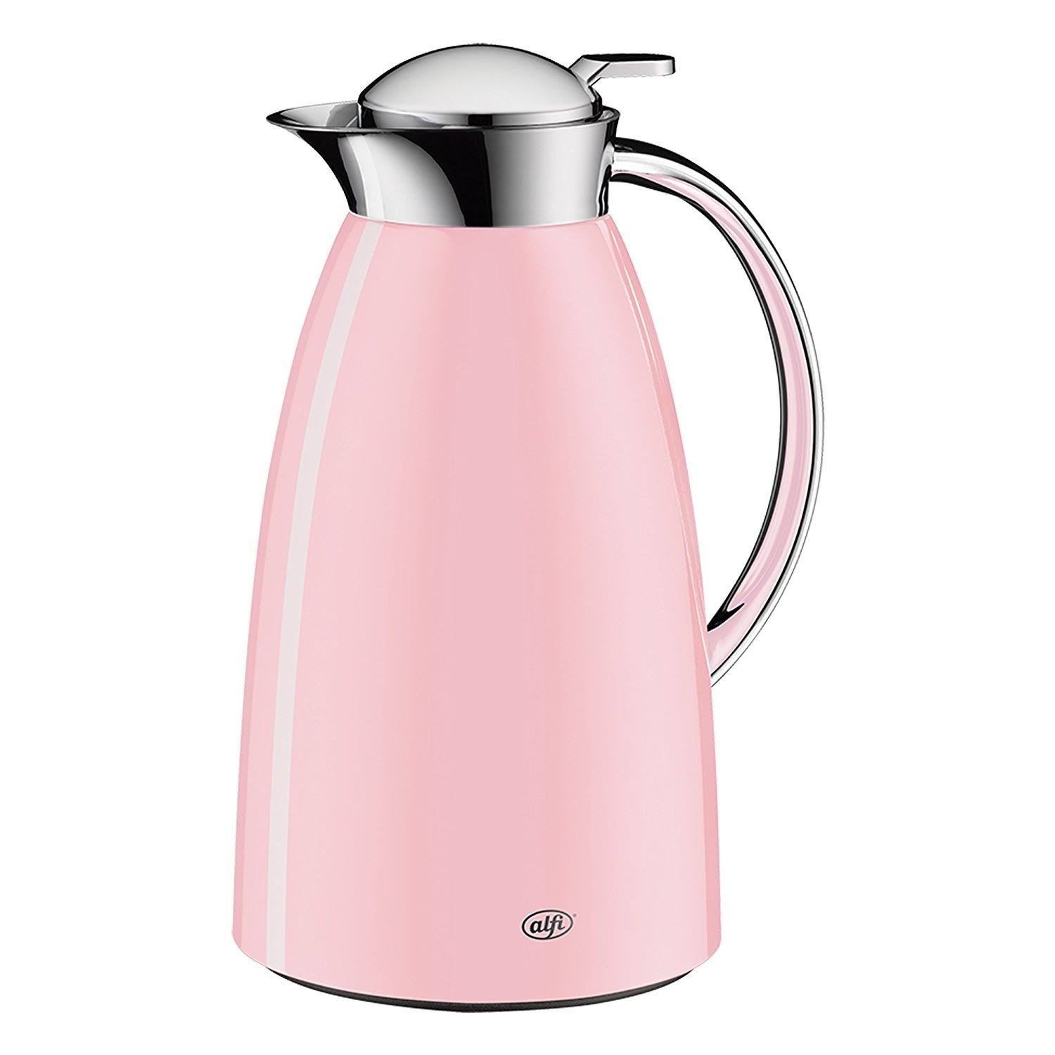 Alfi Gusto Glass Vacuum Lacquered Metal Thermal Carafe 1.0 L, Powder Pink