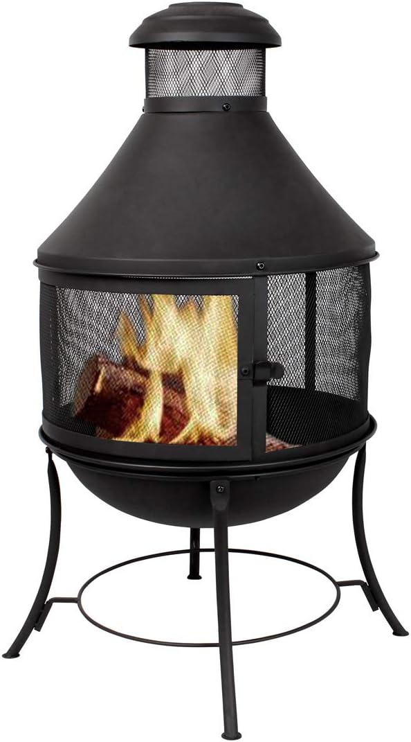 Artestia Chiminea fire Pit,Outdoor Fireplace with Chimney 18.5