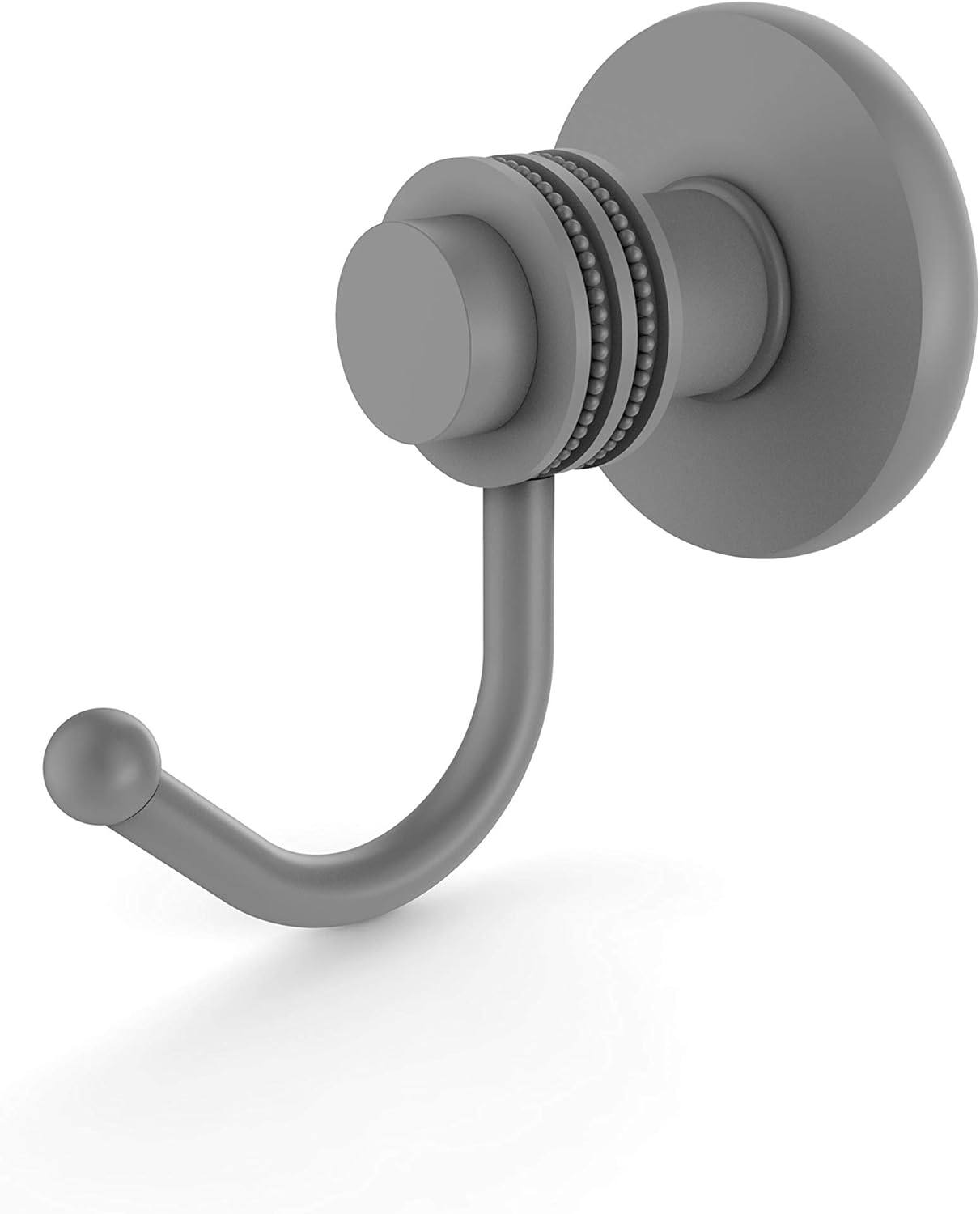 Allied Brass 920D Mercury Collection Dotted Accents Robe Hook, Matte Gray Pack of 2