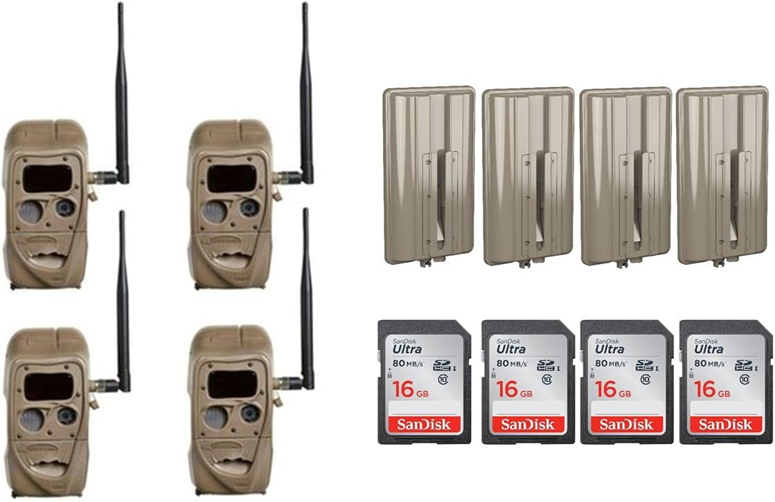 Cuddelink Cuddeback 4 Blackflash Cameras Models J-1538 4 Battery Power Banks Models PW-3624 4 8GB SD Cards