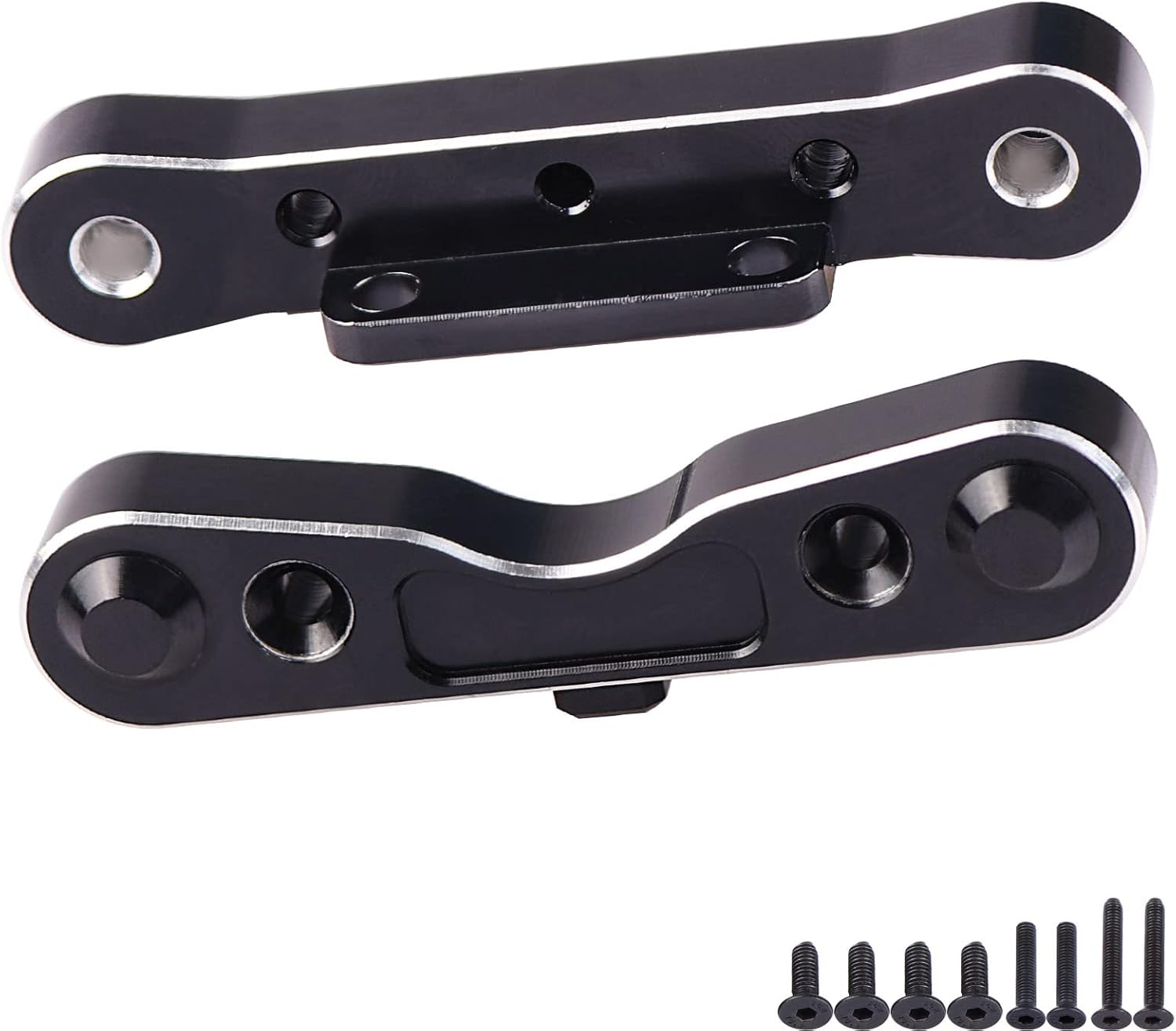 ACEKEEPS 2-Pack Aluminum Suspension Arms Mounts(Rear Front & Rear Rear) for ARRMA RC 6S 1/8 Typhon Kraton 1/7 Limitless Felony Mojave Infraction Car (Black)