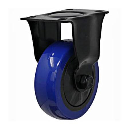 Shepherd Hardware 3662 Caster Rigid Black u0026 Blue 4 inch 300 Pound Rated