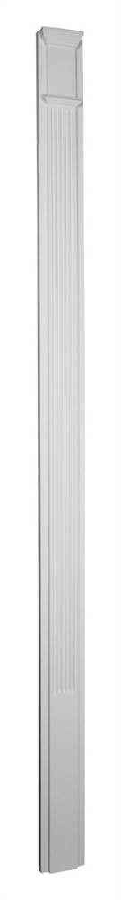 Ekena Millwork PIL07X96X02 7-Inch W x 96-Inch H x 2 1/4-Inch D with 16-inch Attached Plinth, Fluted Pilaster