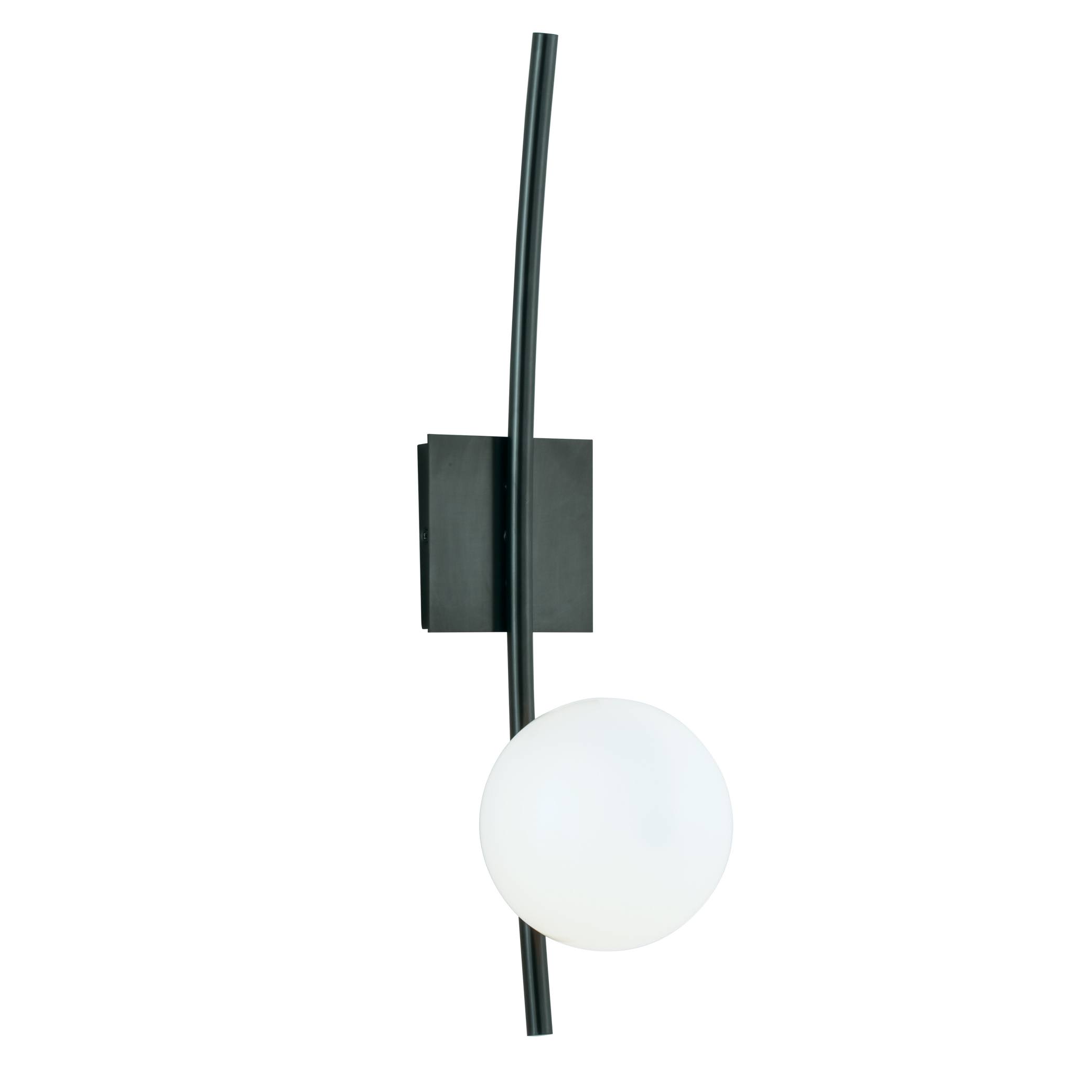 Norwell Lighting-9681-ADB-OP-Perch - One Light Wall Sconce Acid Dipped Black