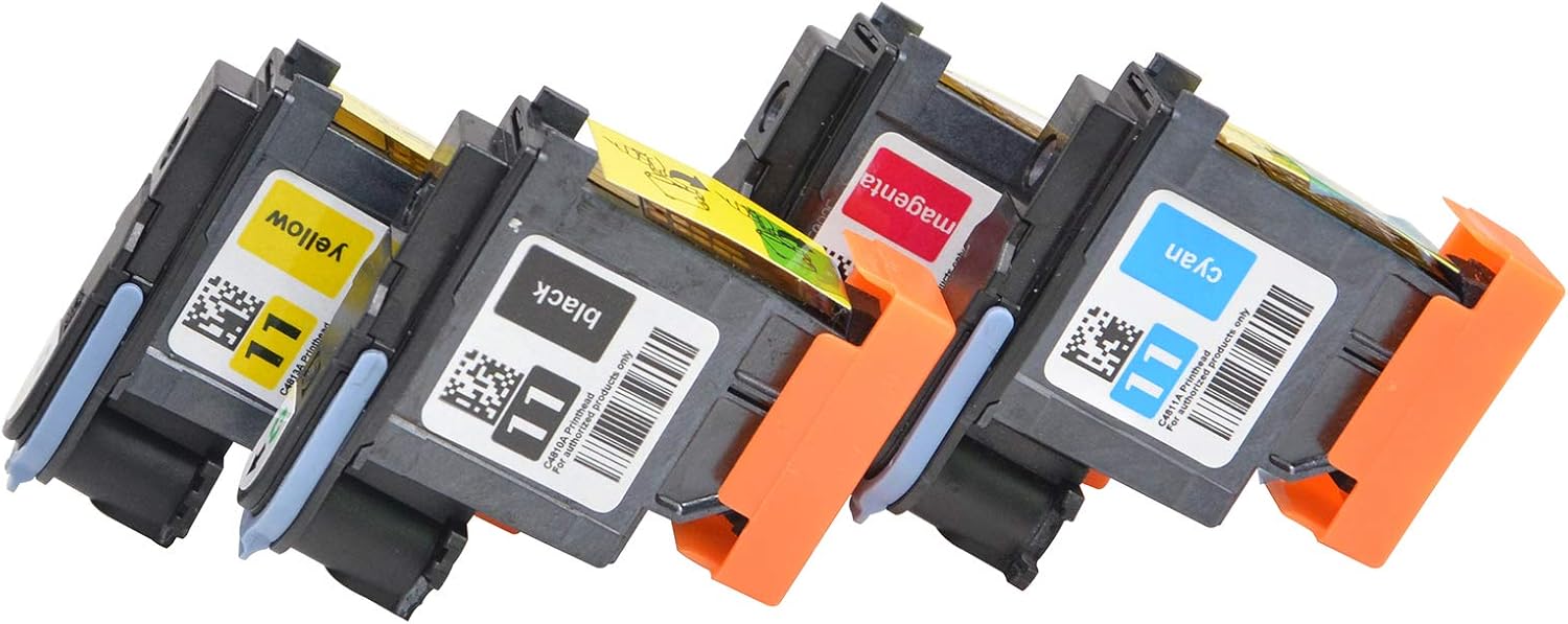 VineonTec Remanufactured HP 11 Printhead C4810A C4811A C4812A C4813A Compatible for HP Designjet 70 90 100 110 500 510 500ps 800ps 9110 K850 Printer.