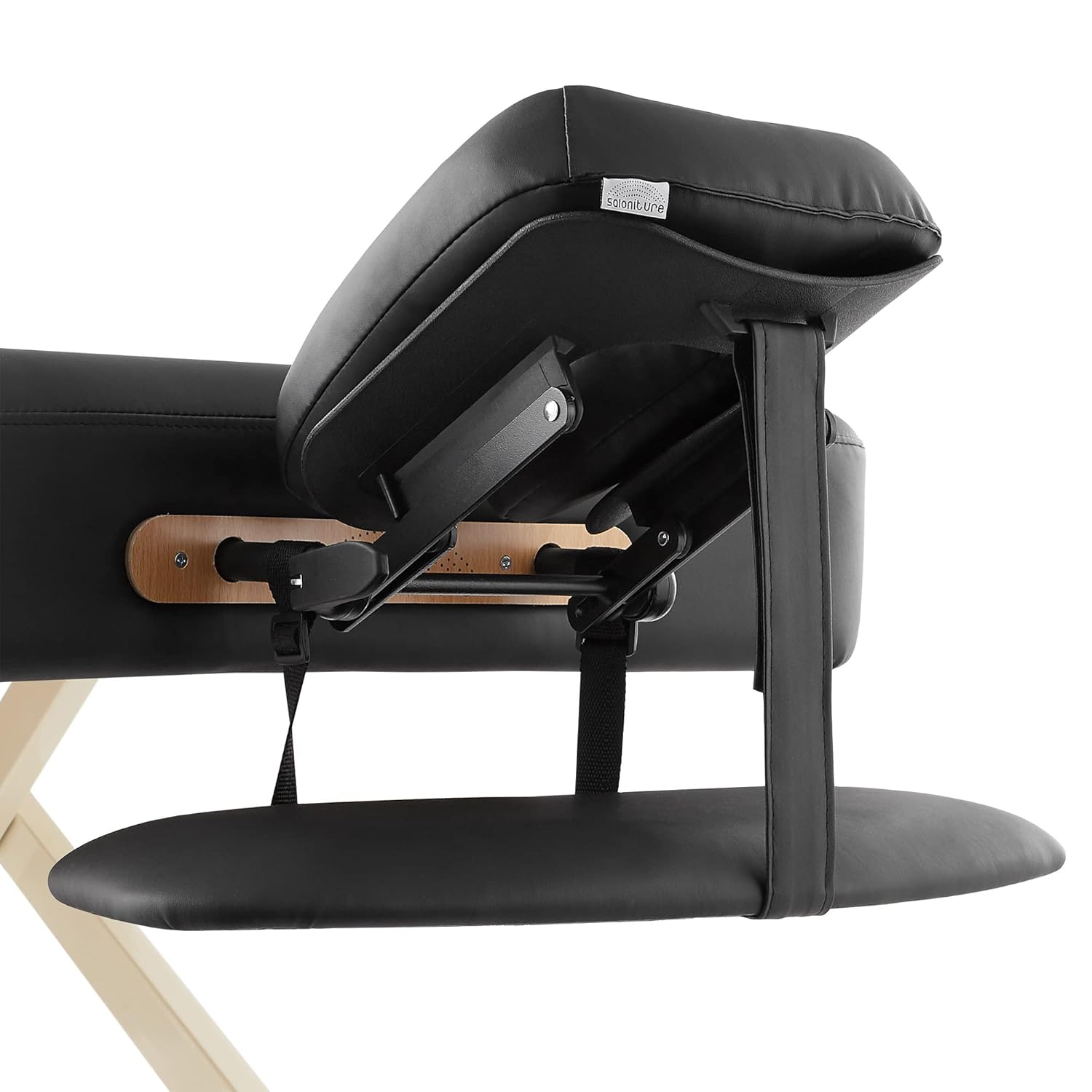 Saloniture Professional Electric Lift Massage Table - Includes Headrest, Face Cradle and Bolster - Black