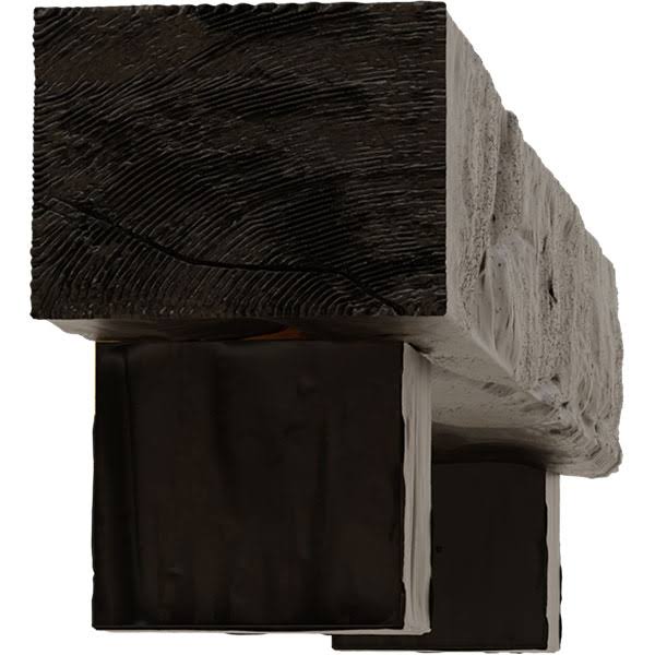 4x22H x 4x22D x 36x22W Riverwood Faux Wood Fireplace Mantel Kit w/ Alamo Corbels, Premium Walnut