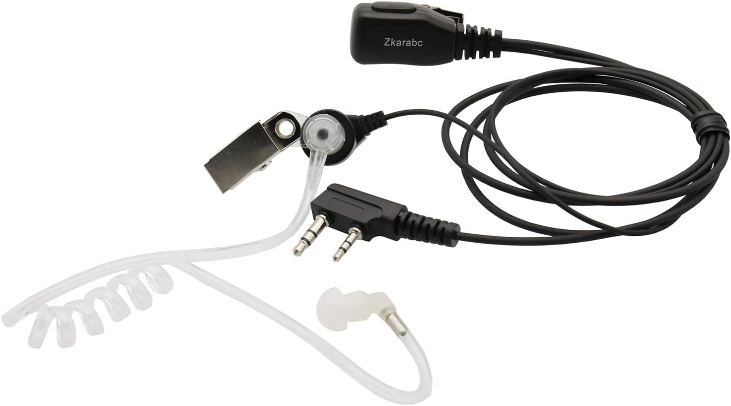 Walkie Talkies Earpiece with Mic 2 Pin Acoustic Tube Headset Compatible with Kenwood BF-888S UV-5R Retevis H-777 RT22 Puxing Wouxun (10 Pack) Pack of 2