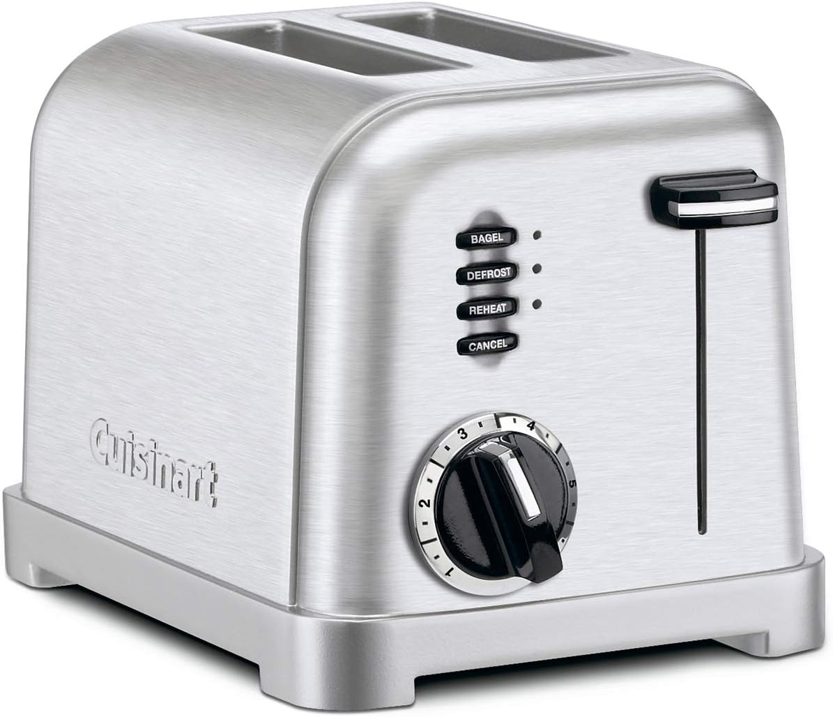 Cuisinart CPT-160 Metal Classic 2-Slice Toaster, Brushed Stainless Pack of 2
