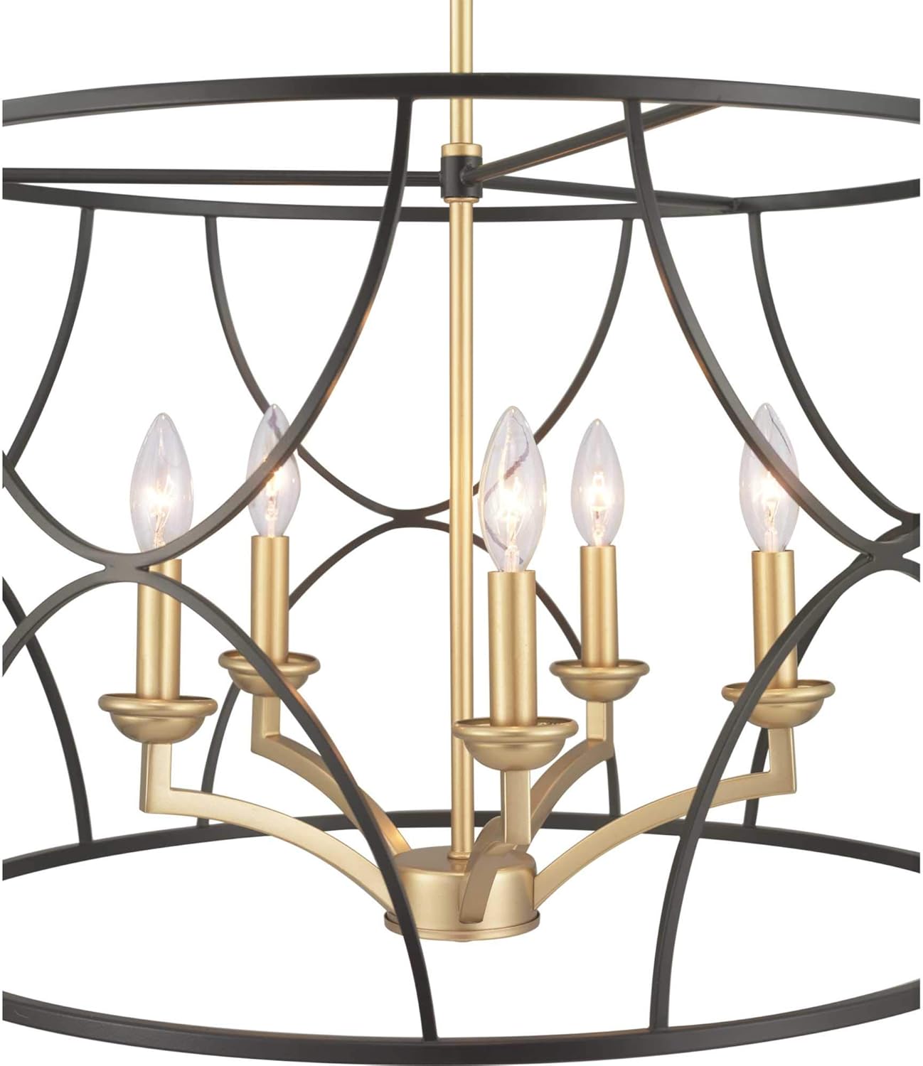 Landree Collection 5-Light Luxe Chandelier Light Matte Black