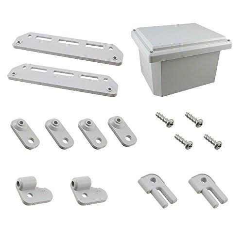 SERPAC 11.8 in. L x 10 in. W x 7.5 in. H Polycarbonate Clear Screw Top Cabinet Enclosure with Gray Bottom