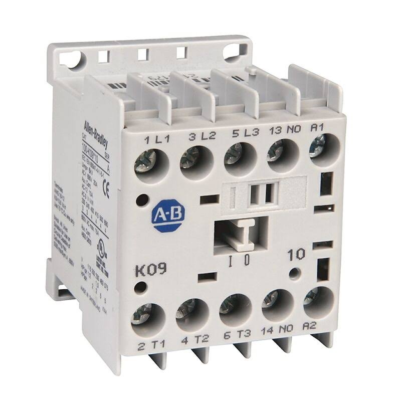 Allen-Bradley 100-K12D10 | IEC Miniature Contactor, 12 A, 110 V 50 Hz / 120 V 60 Hz, 3 No Poles, 1 No AUX Contact, Single Pack