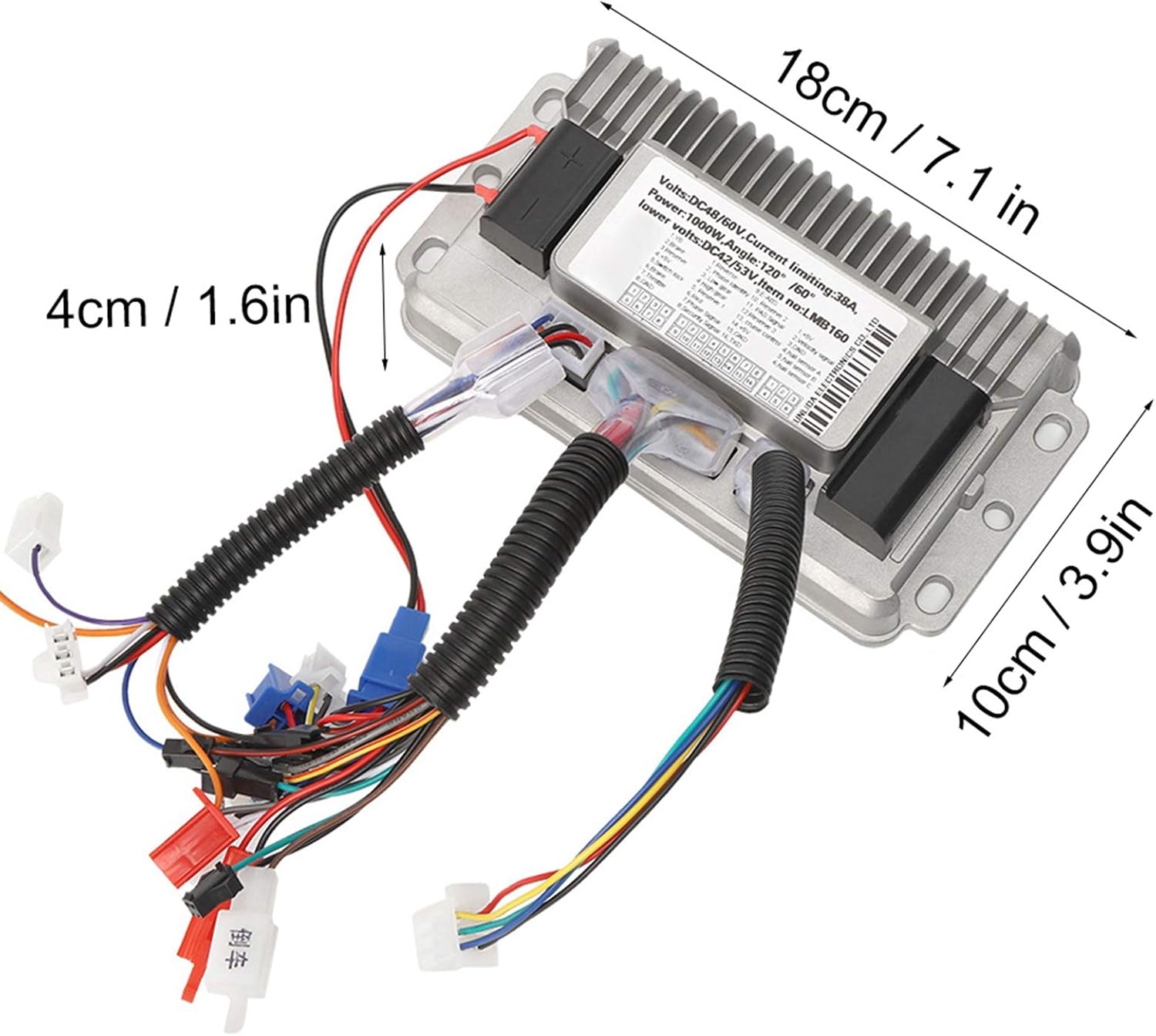 Alomejor Brushless Controller 60V 72V 1000W Ebike Controller Sine Wave/ 3 Mode Electric Motor Controller Pack of 2