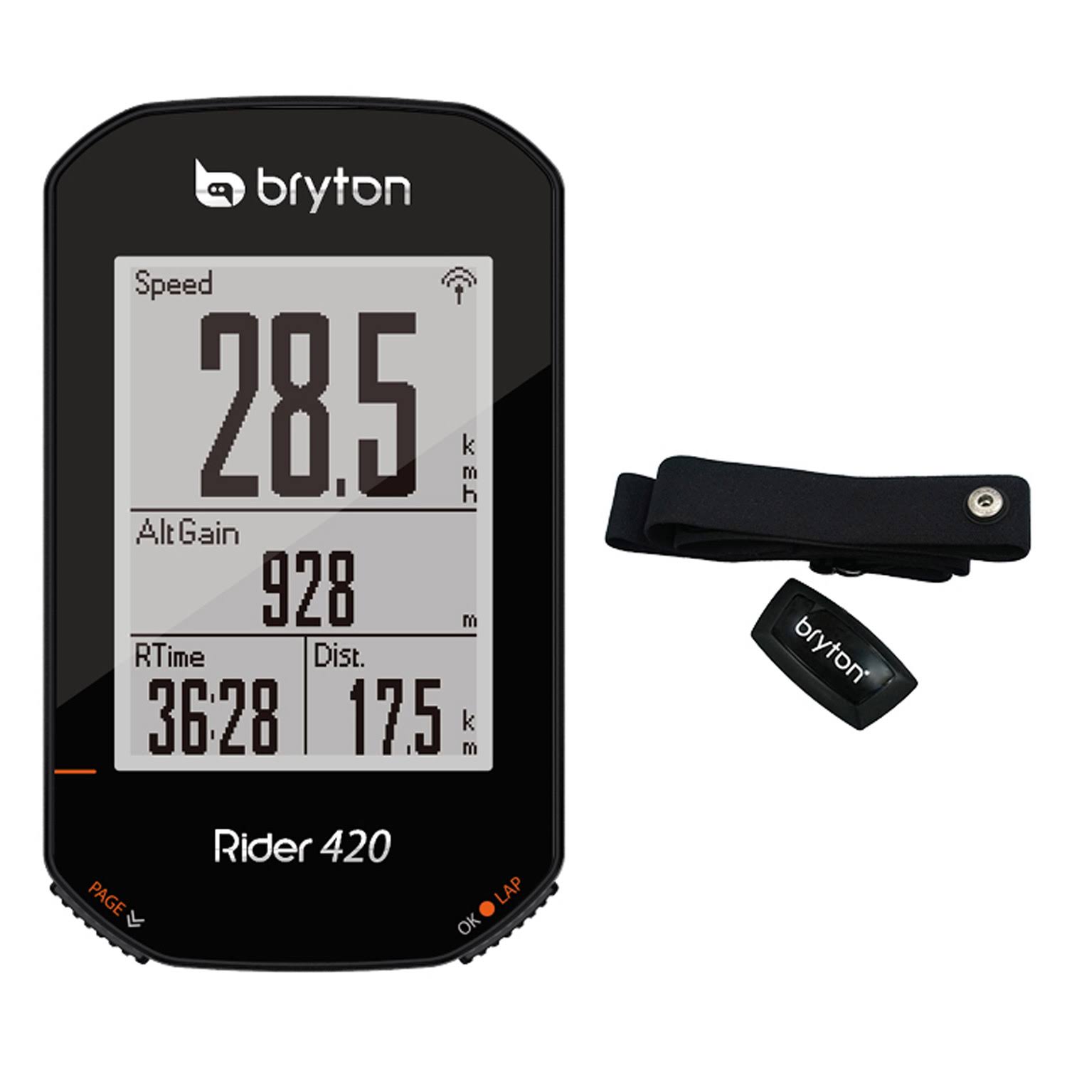 Bryton GPS Rider 420H HRM - Black
