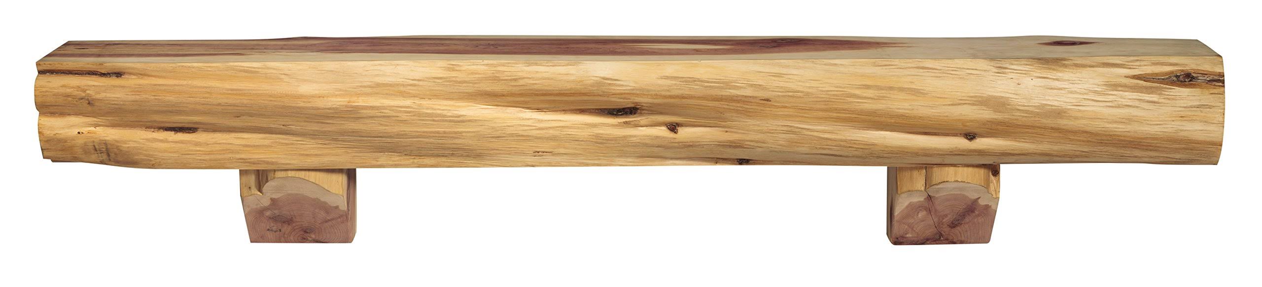 Pearl Mantels Cedar Live Edge Mantel Shelf with Corbel Bracket