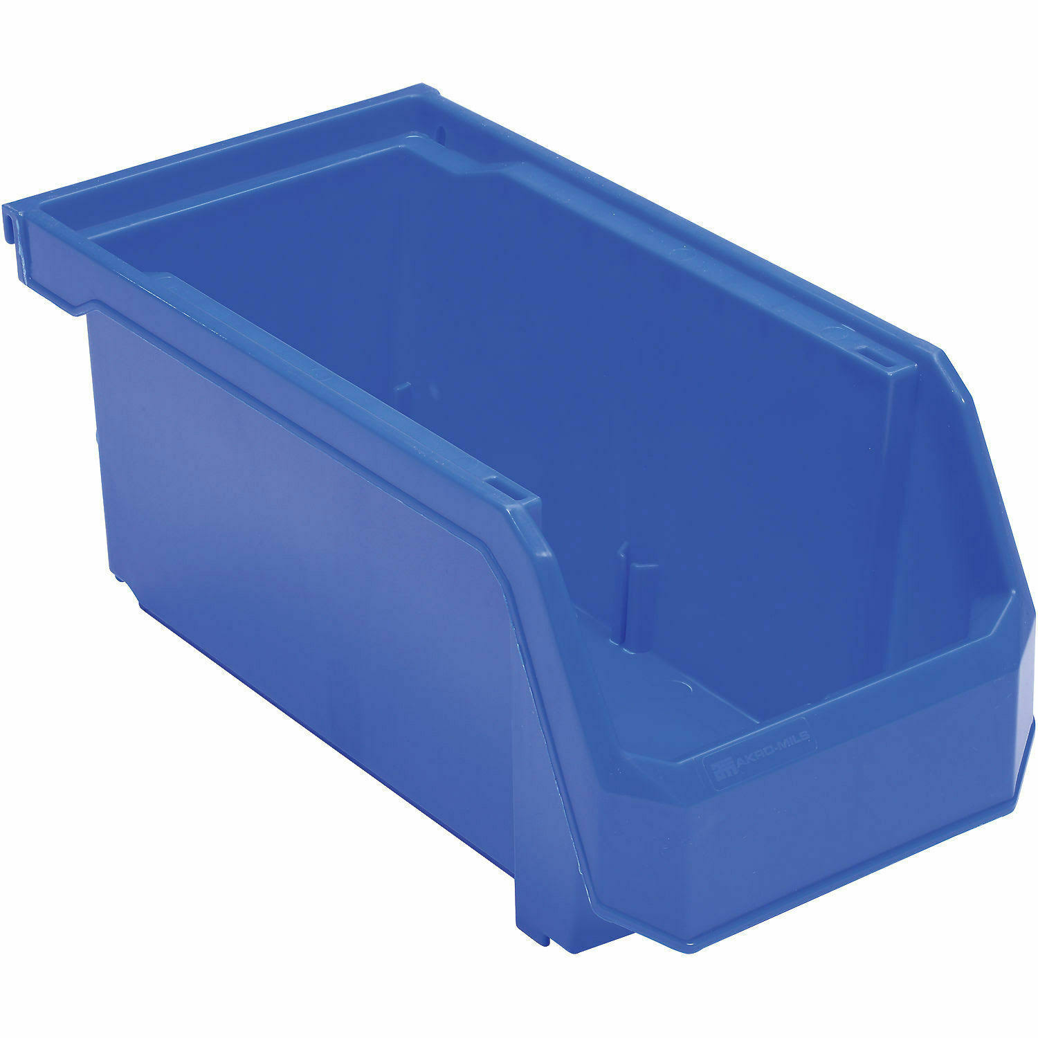 Akro-Mils Plastic Hang Stack u0026 Nest Bin, 5-1/2 inchw x 10-7/8 inchd x 5 inchh, Blue, Lot of 24