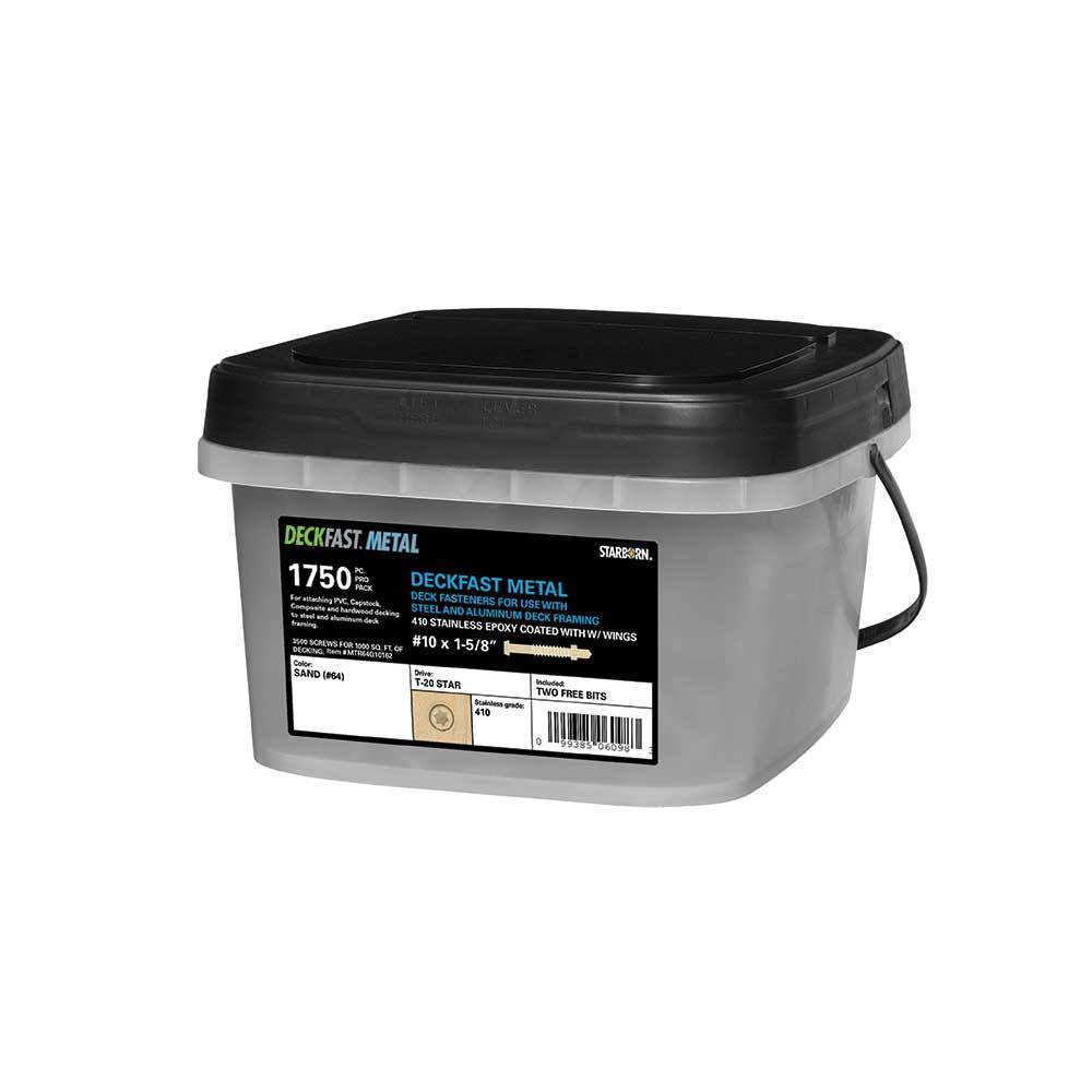 Starborn Industries Deckfast Deck Screws for Metal Framing - Pro Pack - #10 x 1-5/8x22 - Burgundy