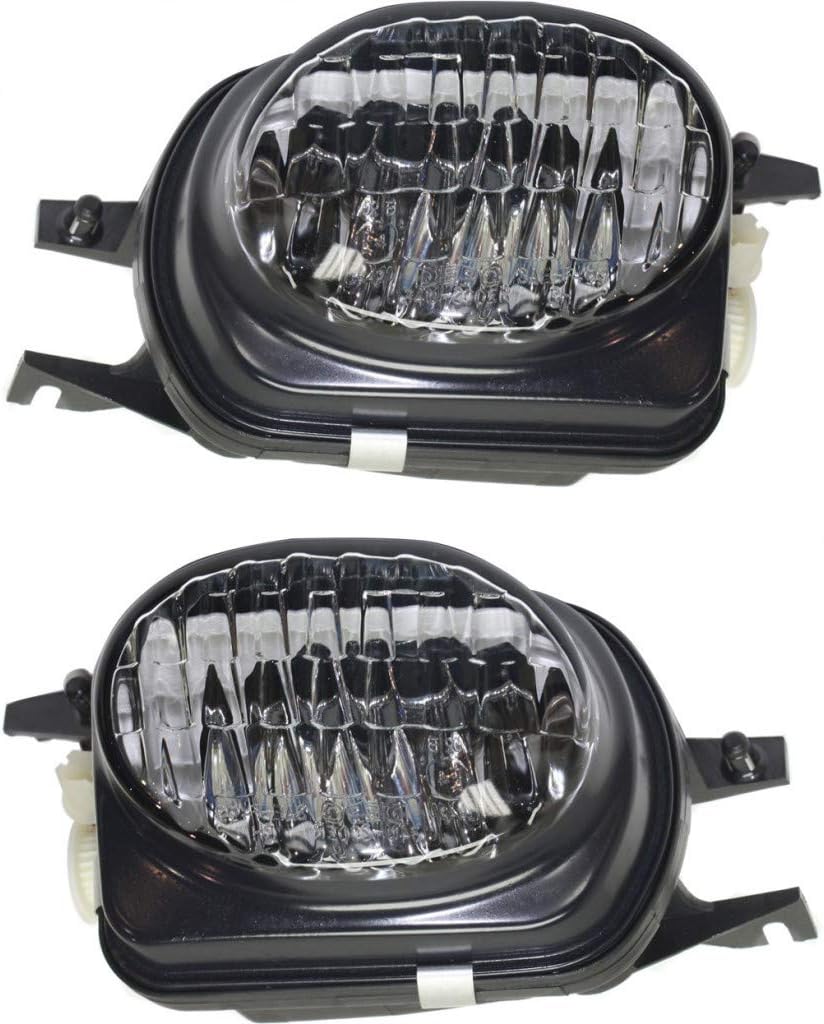 For Mercedes-Benz C280 Fog Light 2006 2007 Driver and Passenger Side Pair/Set | Front | Elliptical | w/AMG Styling Package | MB2592115 + MB2593116 | 2158200756 + 2158200856