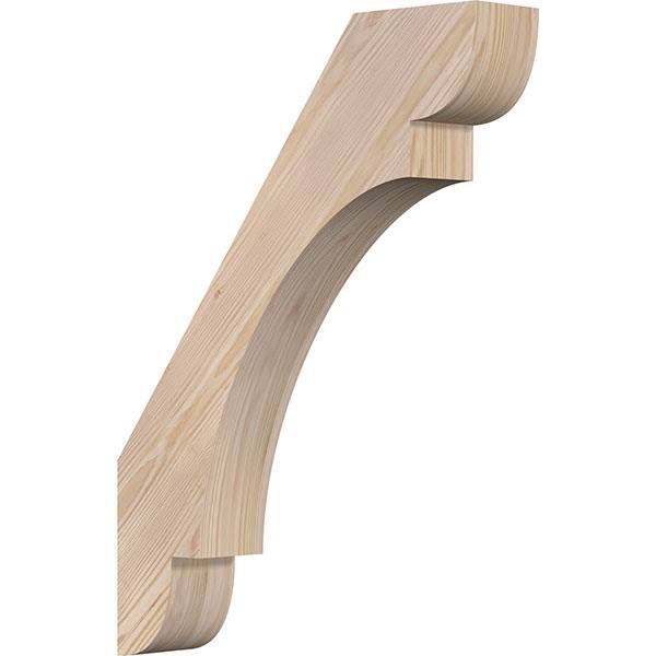 Ekena Millwork 3 1/2x22W x 18x22D x 24x22H Olympic Smooth Brace, Douglas Fir