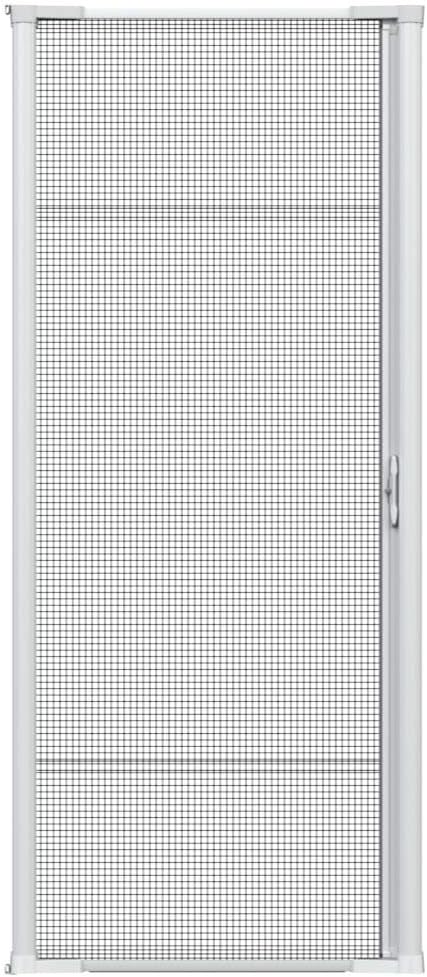 Brisa White Retractable Screen Door 80