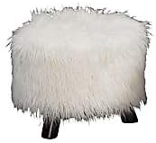 Linon Flokati Foot Stool, 16