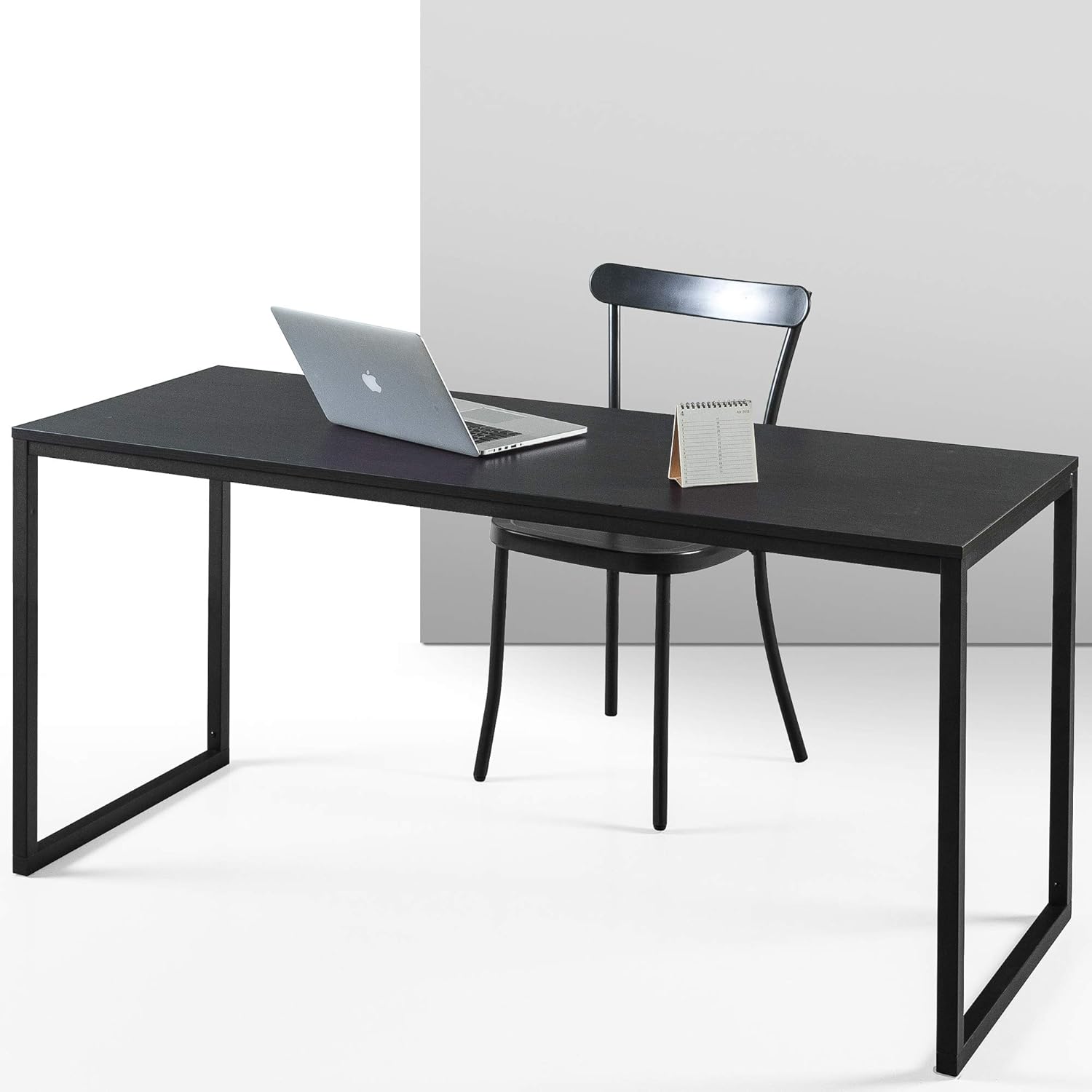 ZINUS Jennifer 55 Inch Black Frame Desk / Computer Workstation / Office Desk / Easy Assembly, Deep Espresso
