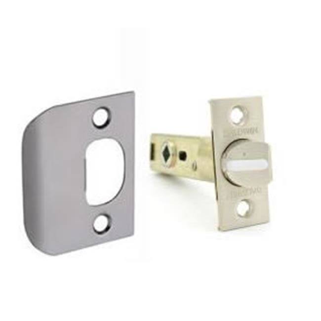 Baldwin 5513031PFLS Non Lacquered Brass Privacy Door Knob Latch with Full Lip Strike