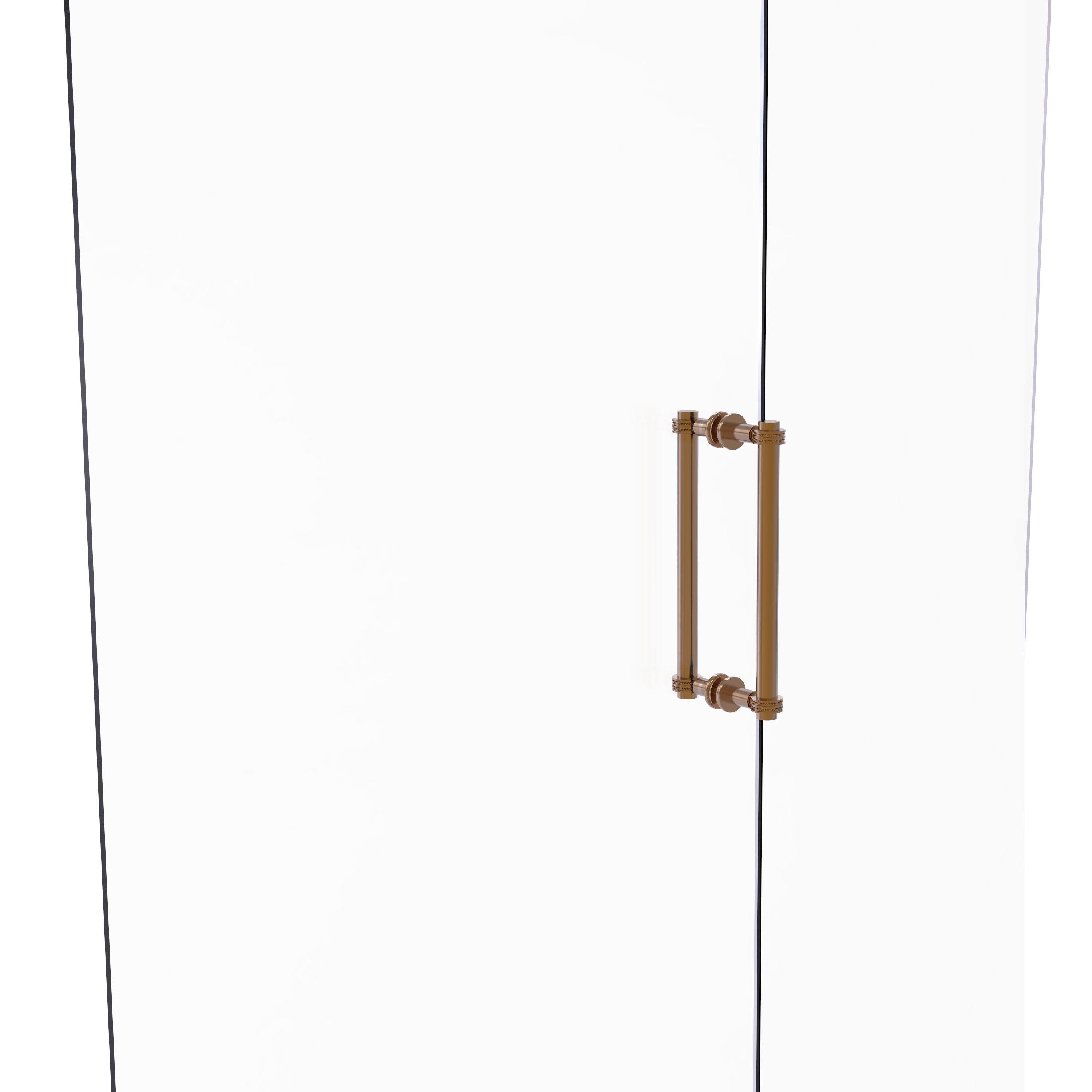 Allied Brass 404D-12BB-BBR Contemporary 12 in. Back to Back Shower Door Pull with Dotted Accent Brushed Bronze